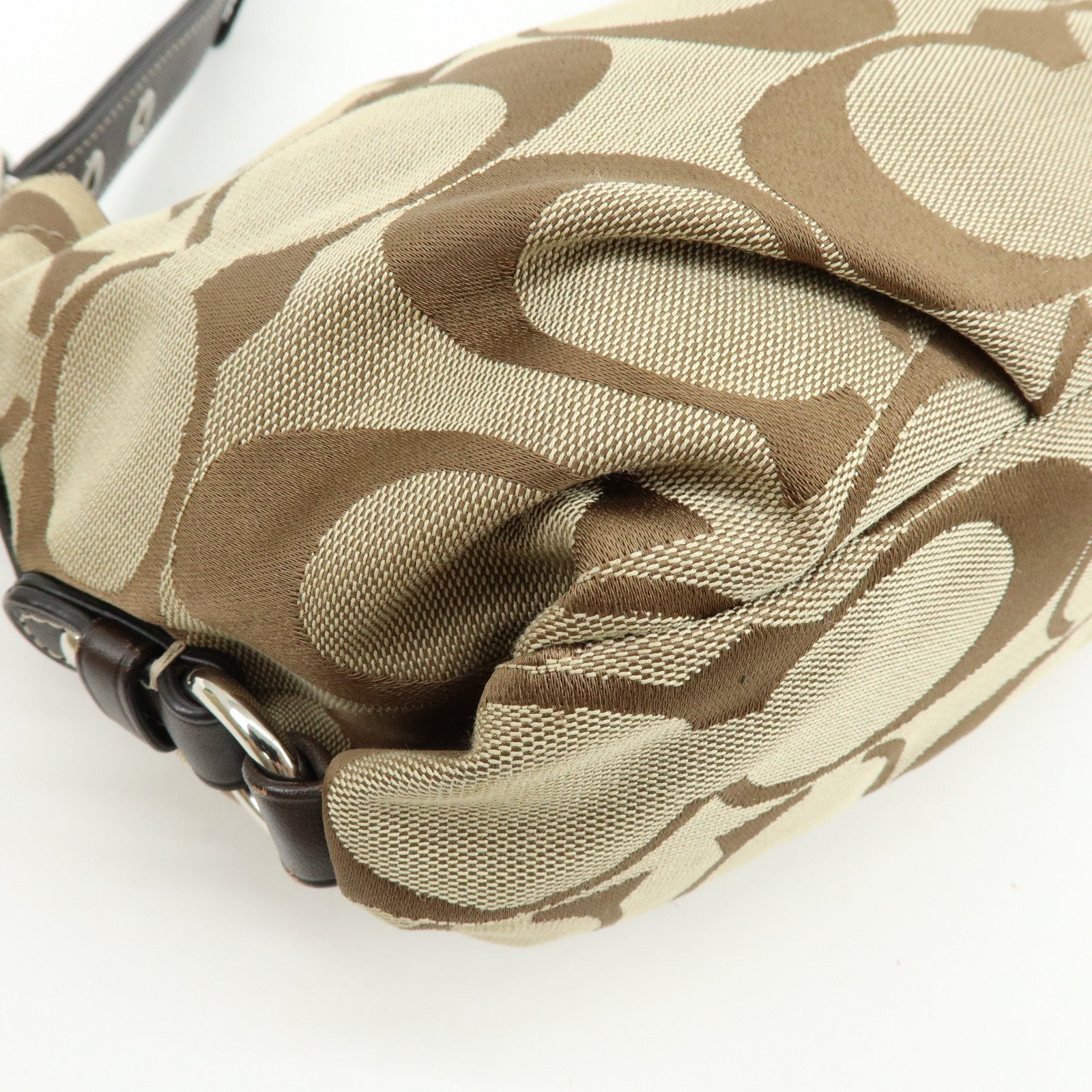 COACH Set of 2 Signature Poppy Canvas Patent Leather Shoulder Bag