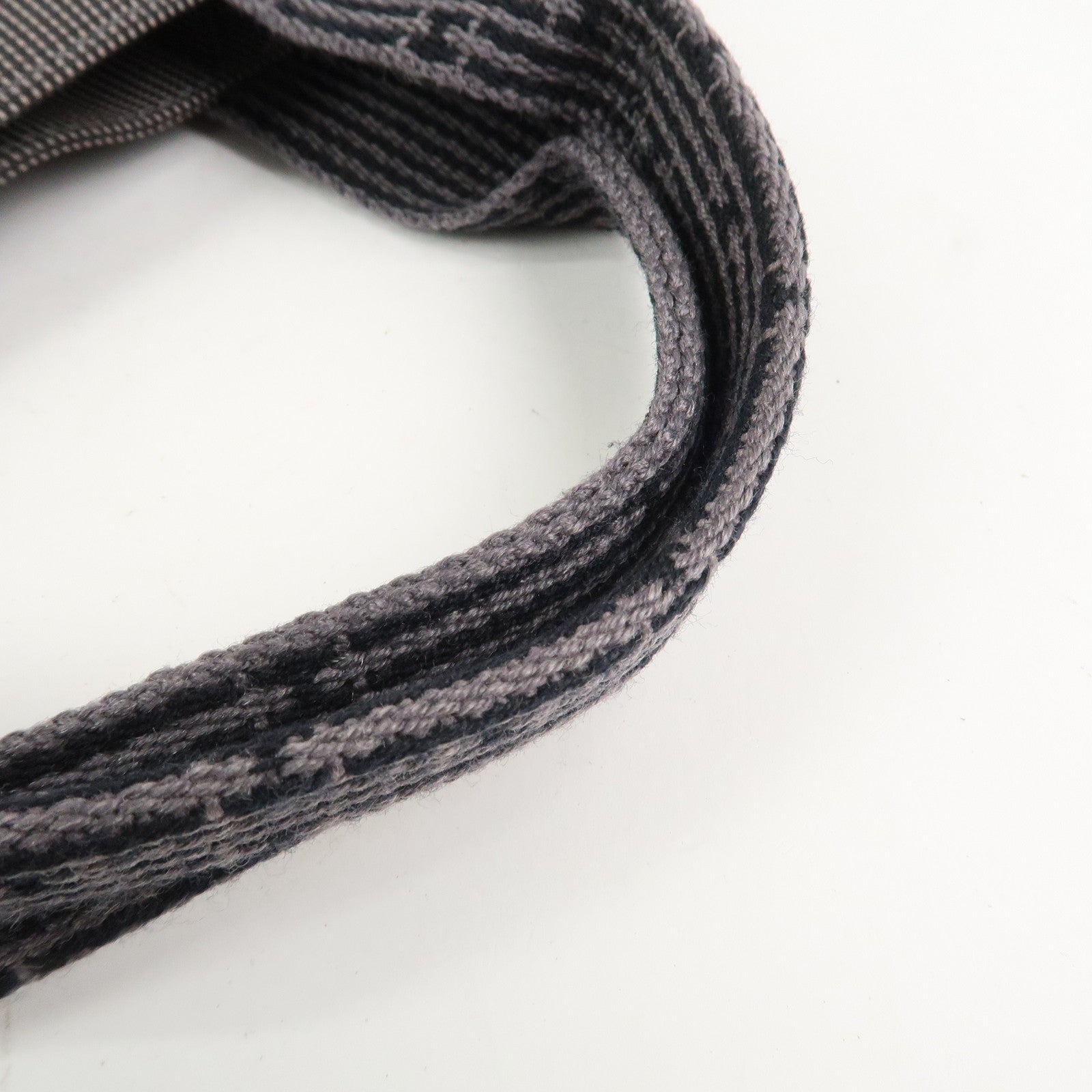 HERMES Herline MM Nylon Canvas Tote Bag Hand Bag Black