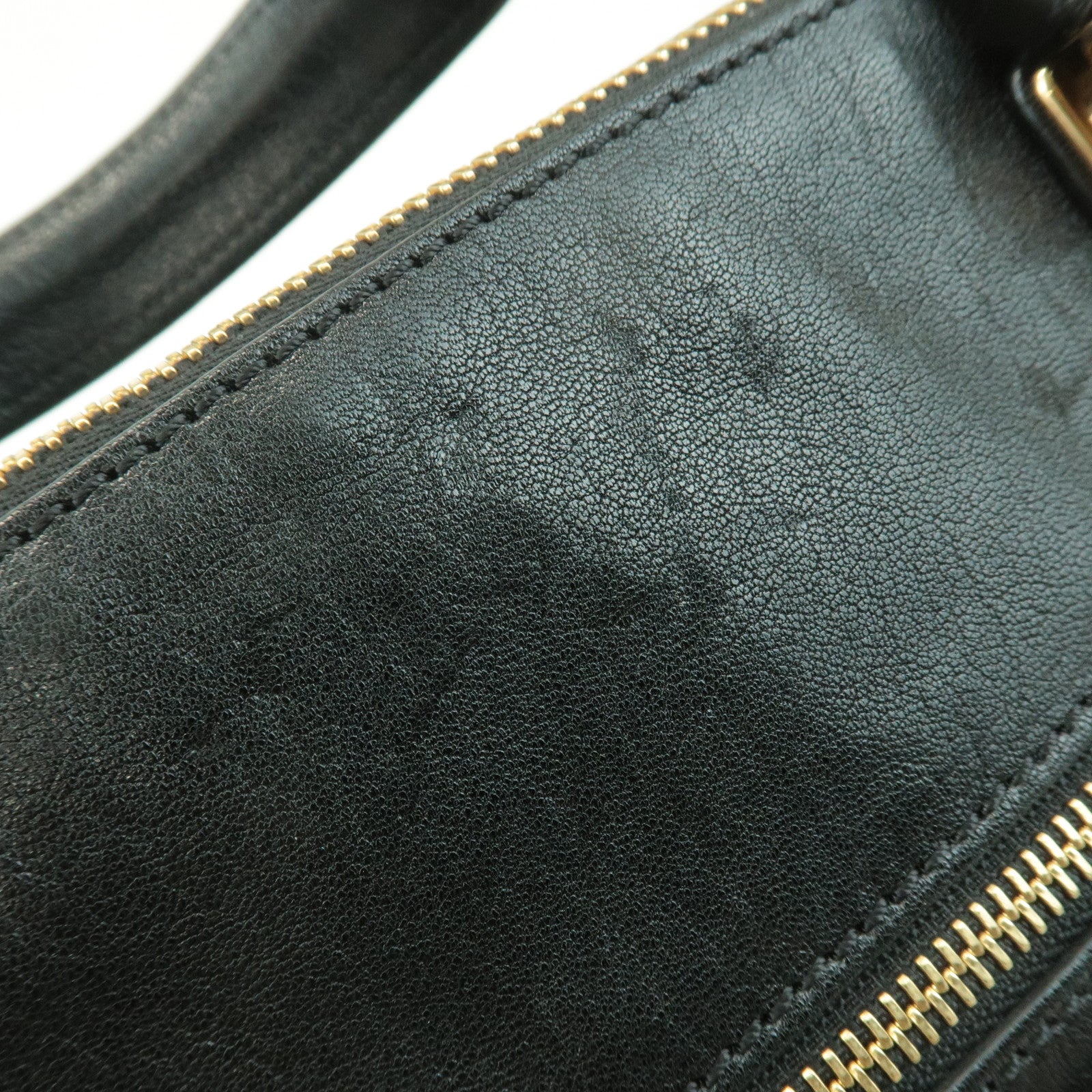 Chloe Angie Leather 2Way Tote Bag Hand Bag Shoulder Bag Black Used