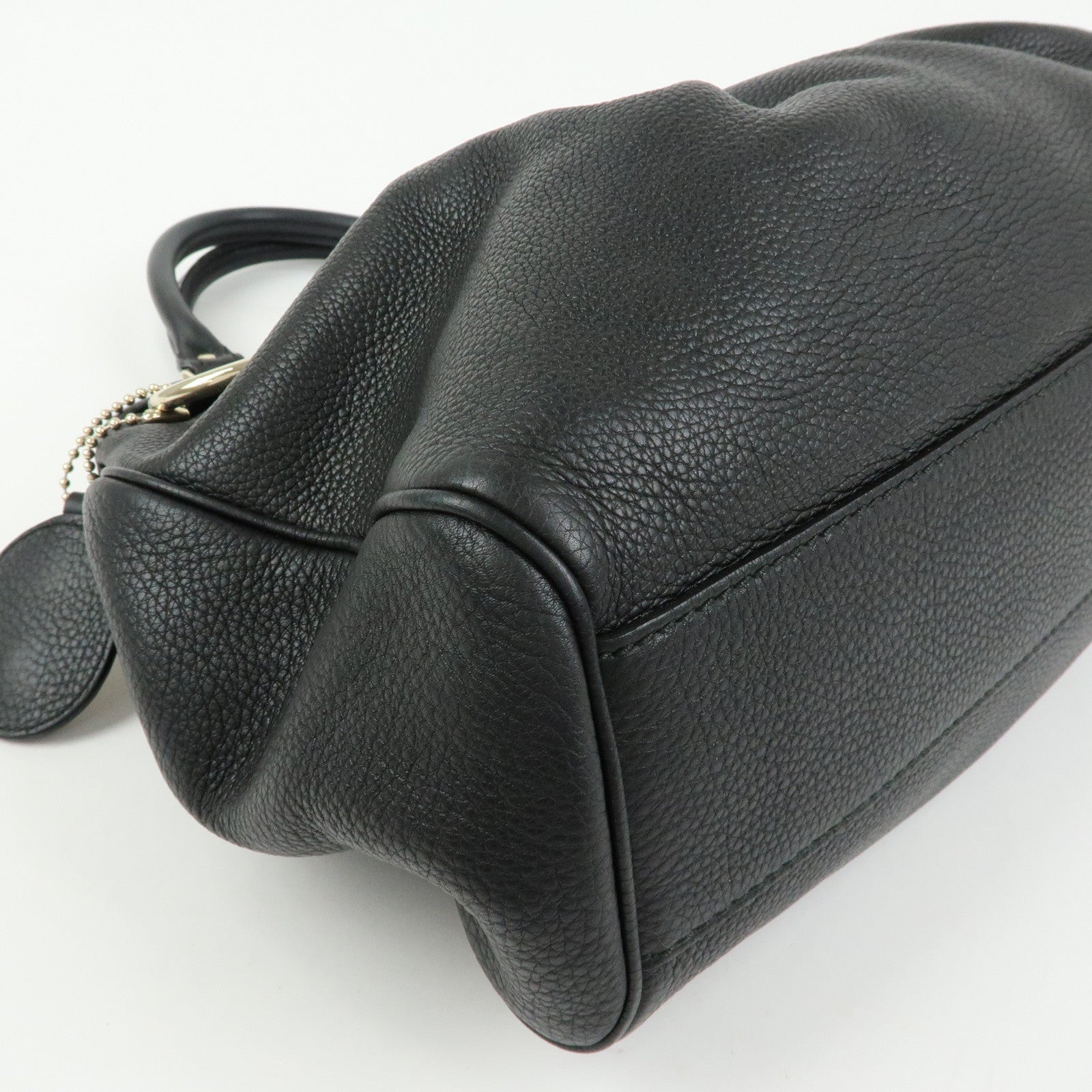 GUCCI Sukey Interlocking G Leather Tote Hand Bag Black 211944