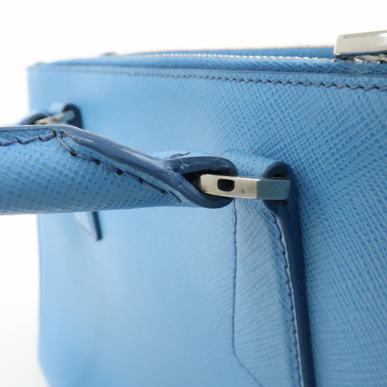 PRADA Traingle Logo Galleria 2Way Shoulder Bag Hand Bag 1BA863