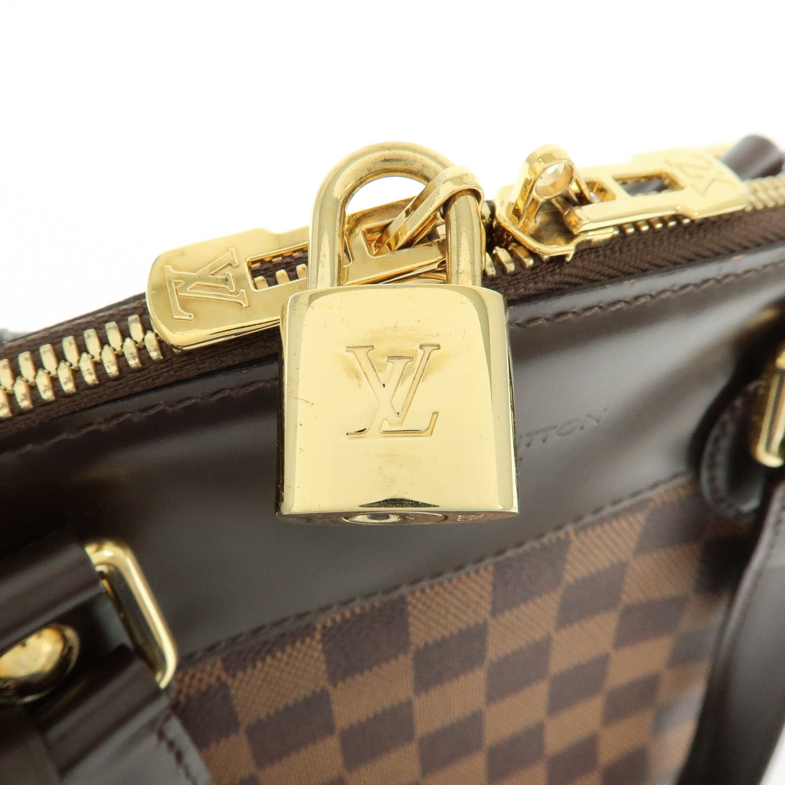Louis Vuitton Damier Ebene Verona PM Hand Bag Brown