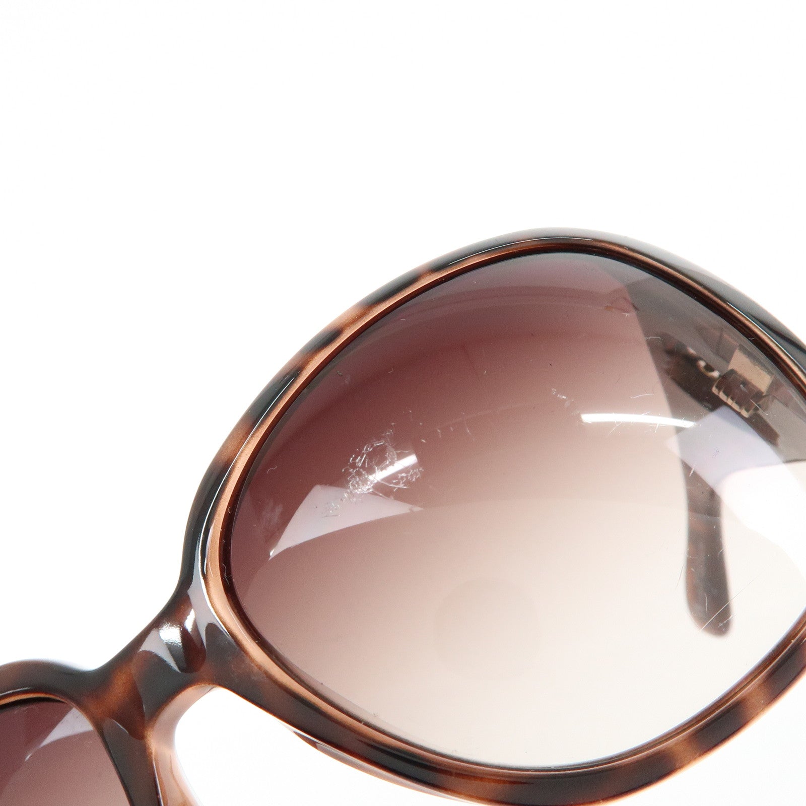 GUCCI Crest Plastic Sunglasses Heart Brown GG3067