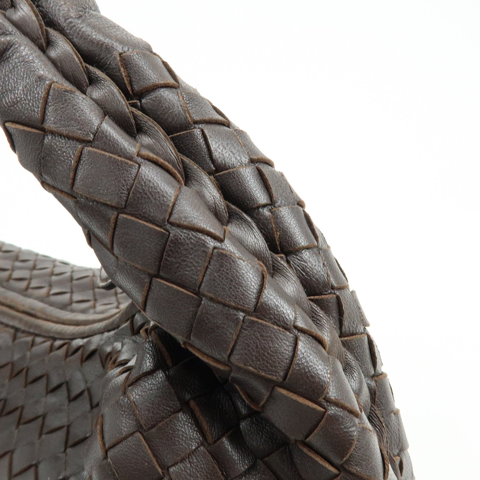 BOTTEGA VENETA Hobo Intrecciato Leather Shoulder Bag Brown 232499