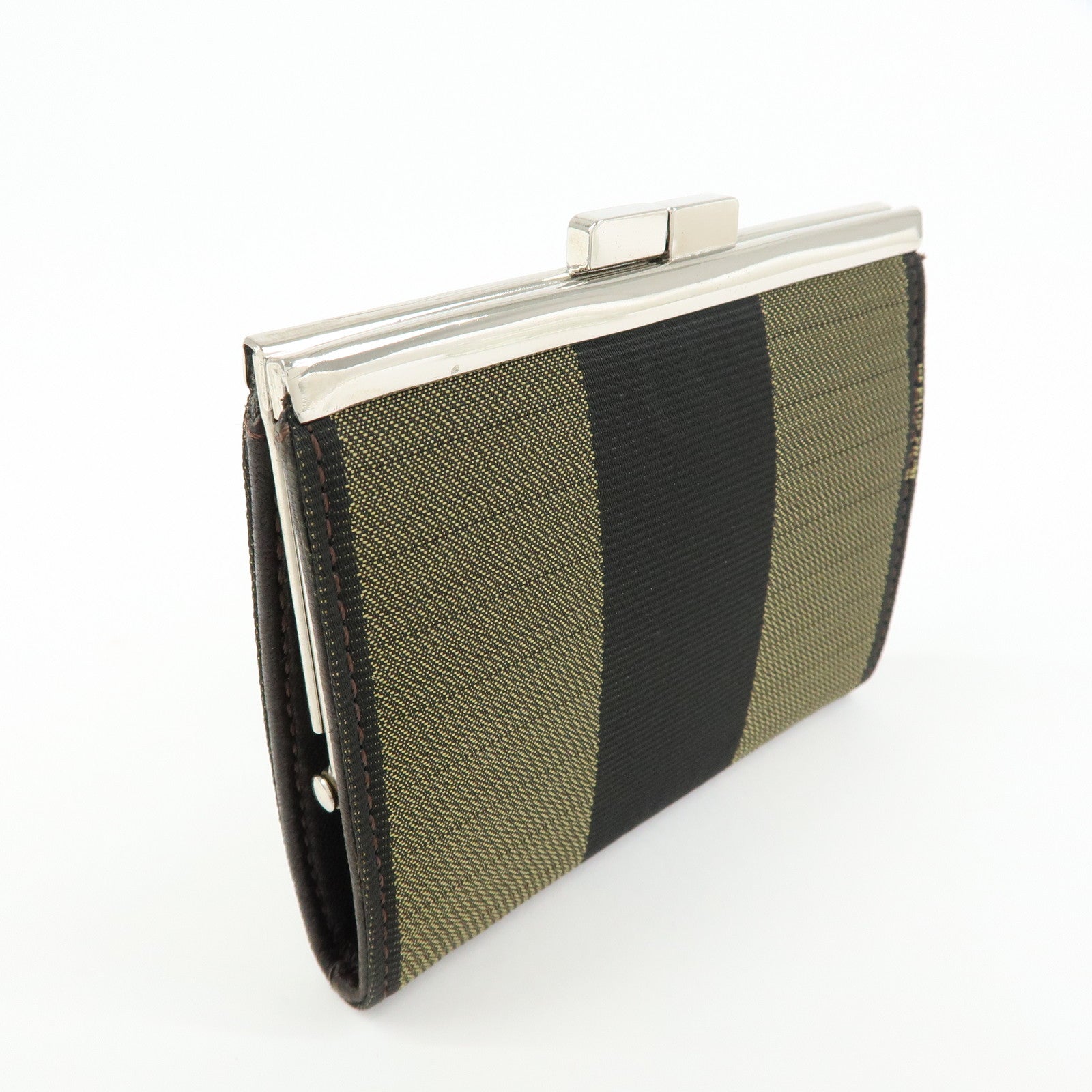 FENDI Canvas Coin Case Coin Purse Brown 2261‑30826‑099