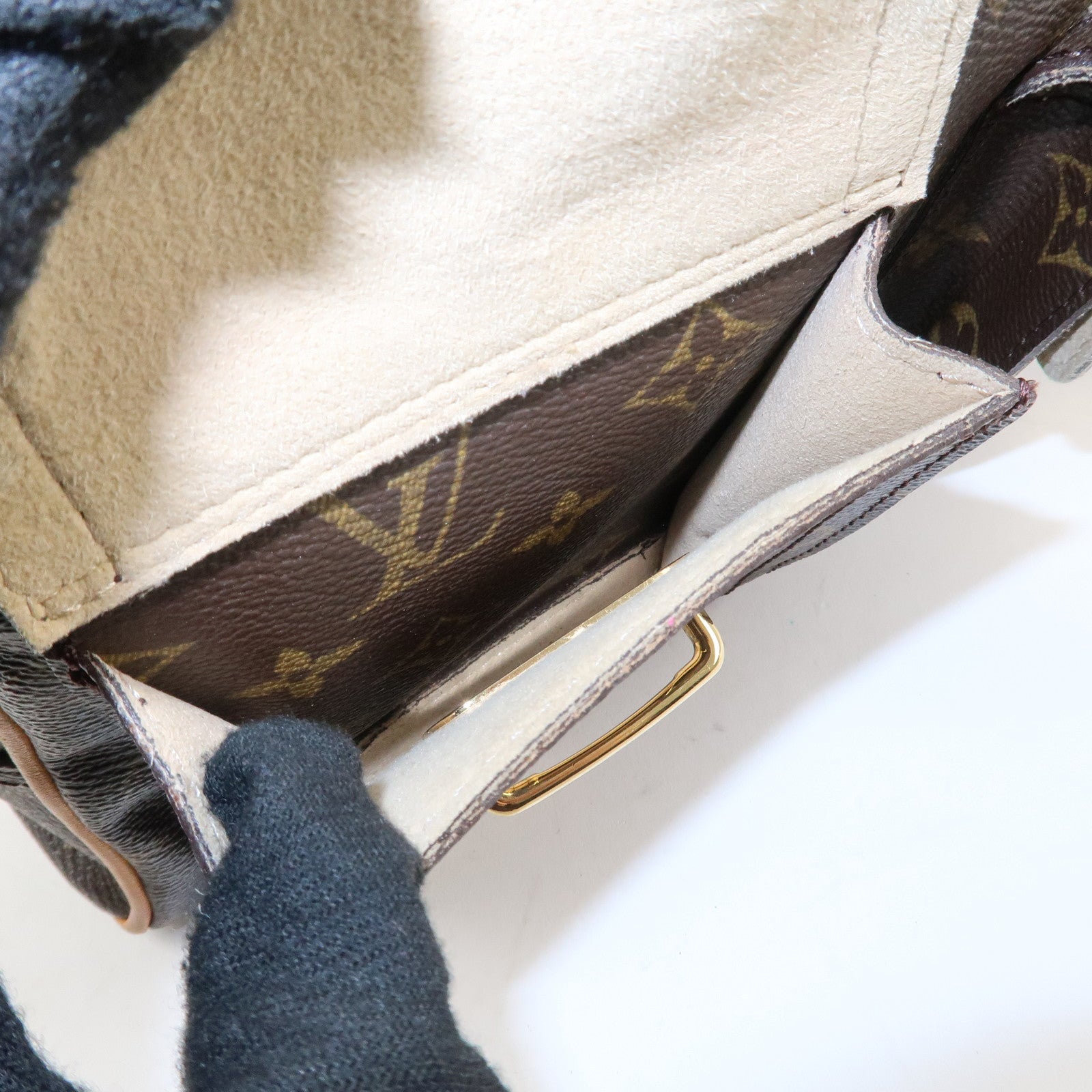 Louis Vuitton Monogram Manhattan PM Hand Bag Brown M40026 Used