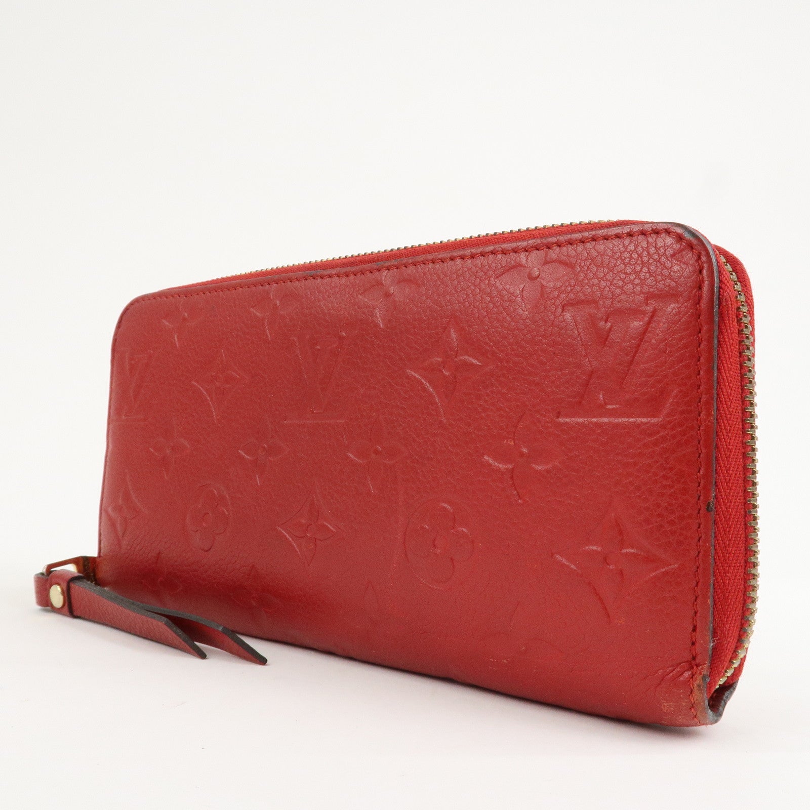 Louis Vuitton Monogram Empreinte Zippy Long Wallet Cerise M60737