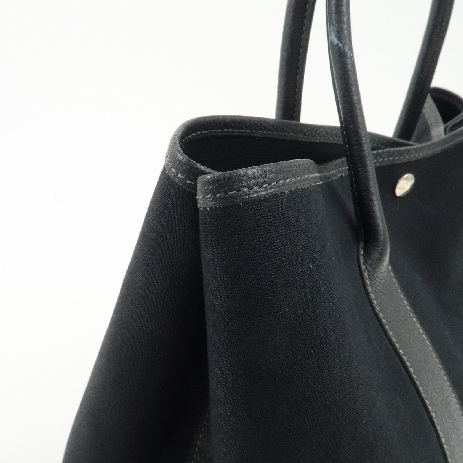 HERMES Toile Officier Negonda Garden Party PM G Stamped Tote Bag