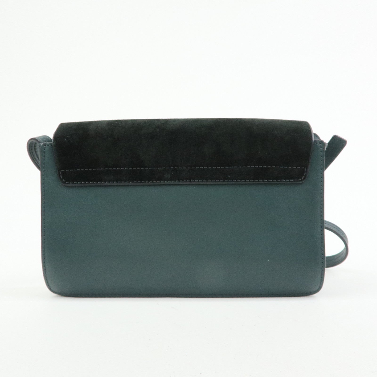 Chloe Faye Suede Leather Shoulder Bag Crossbody Bag Dark Green