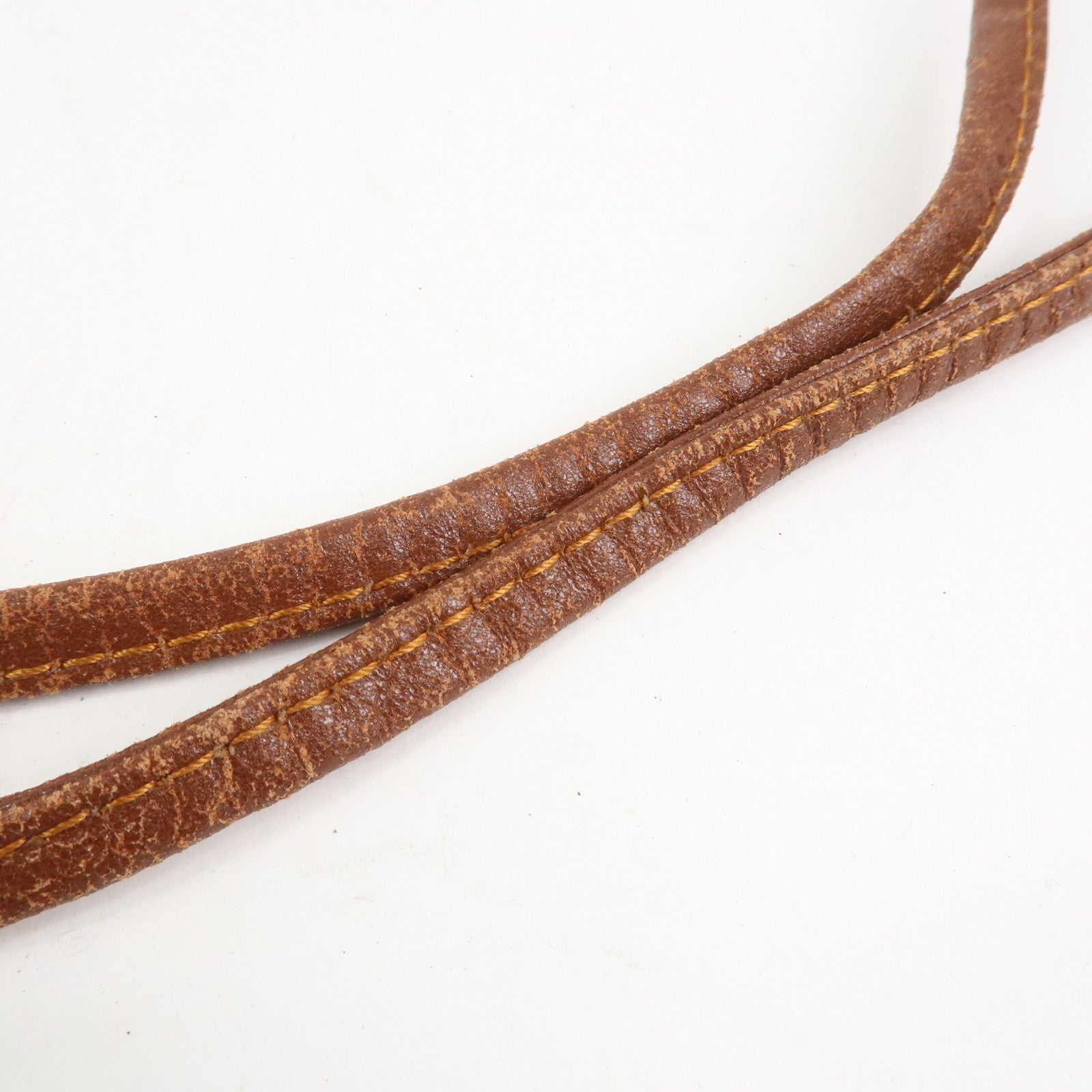 LOEWE Anagram Leather Canvas Shoulder Bag Crossbody Bag Beige Brown Used