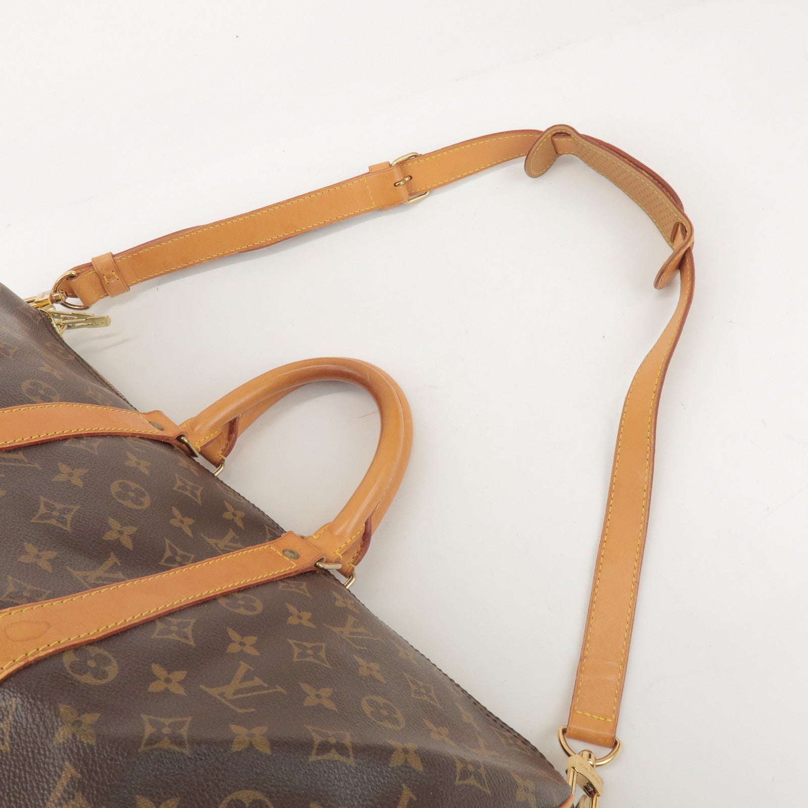 Louis Vuitton Monogram Keep All Bandouliere 45 Boston Bag M41418