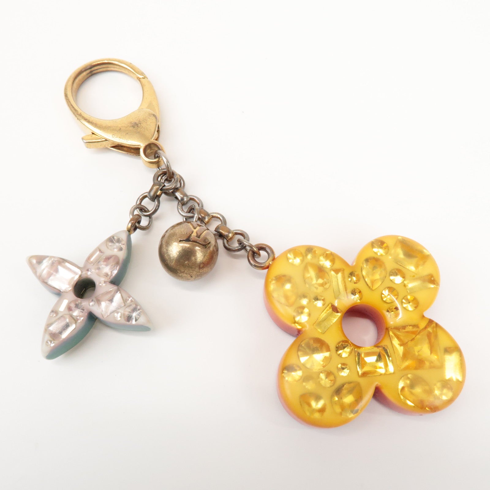 Louis Vuitton Bijou Sac Glam Flower Plastic Metal Key Chain M65982