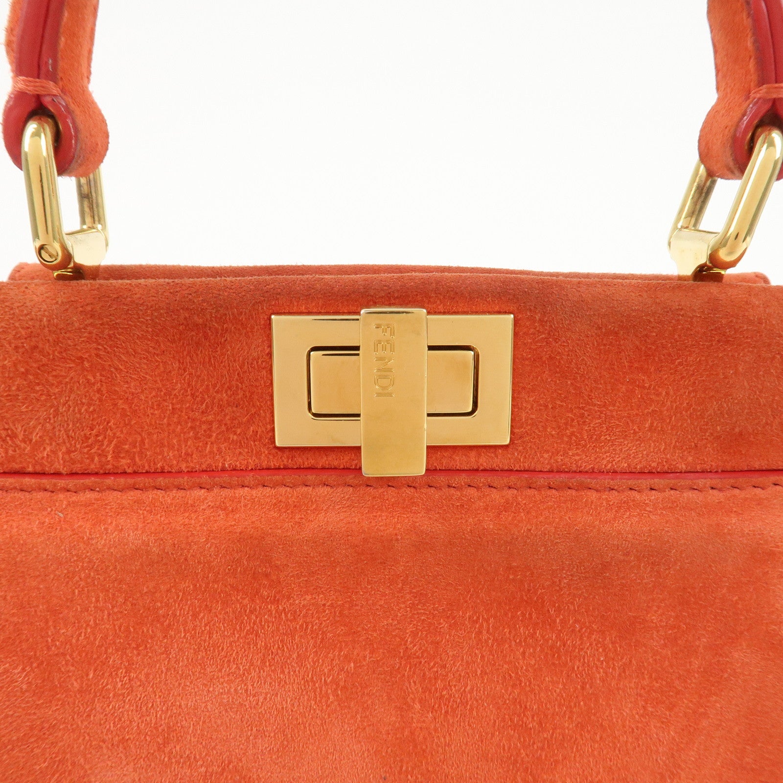 FENDI Peekaboo XS Suede 2Way Hand Bag Shoulder Crossbody Bag 8BN309
