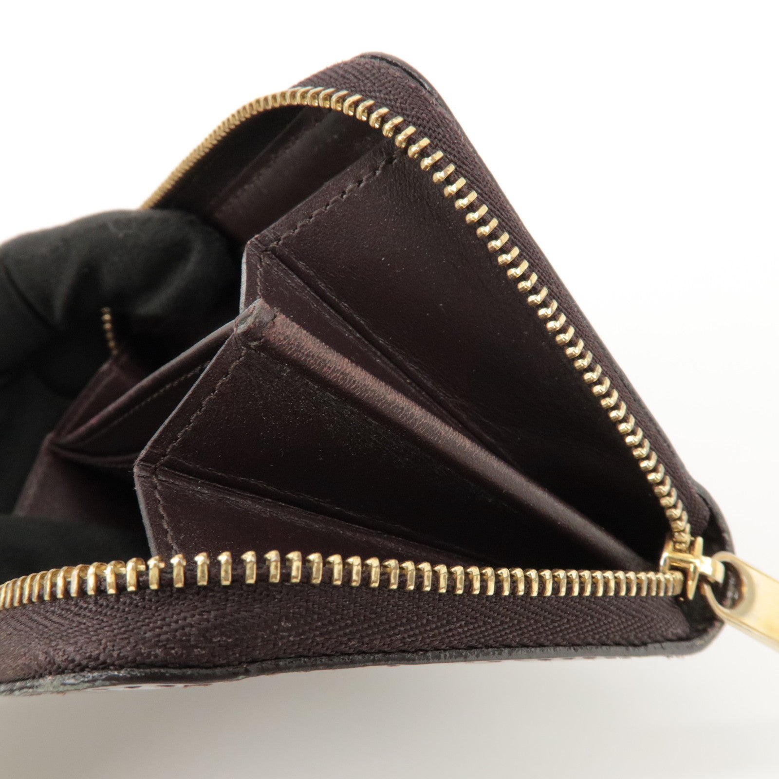 Louis Vuitton Monogram Vernis Zippy Coin Purse Amarante M93607 Used