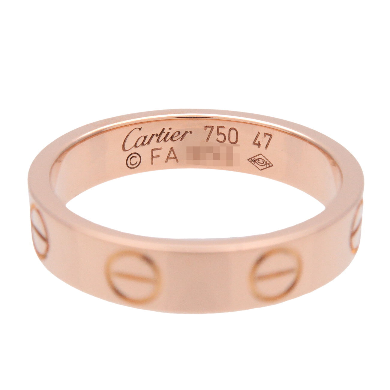 Cartier Mini Love Ring K18 750PG Rose Gold #47 US4.5 EU47 HK9