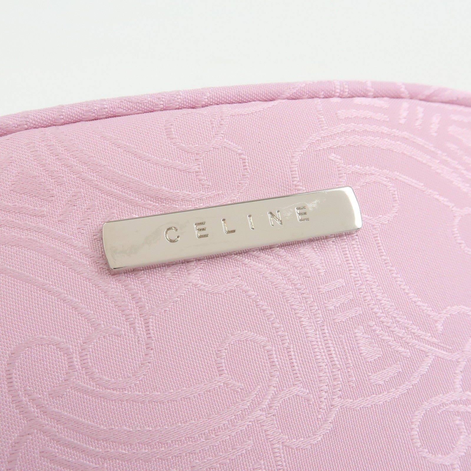 CELINE Macadam Set of 2 Canvas Cotton Cosmetic Case Mini Towel Pink