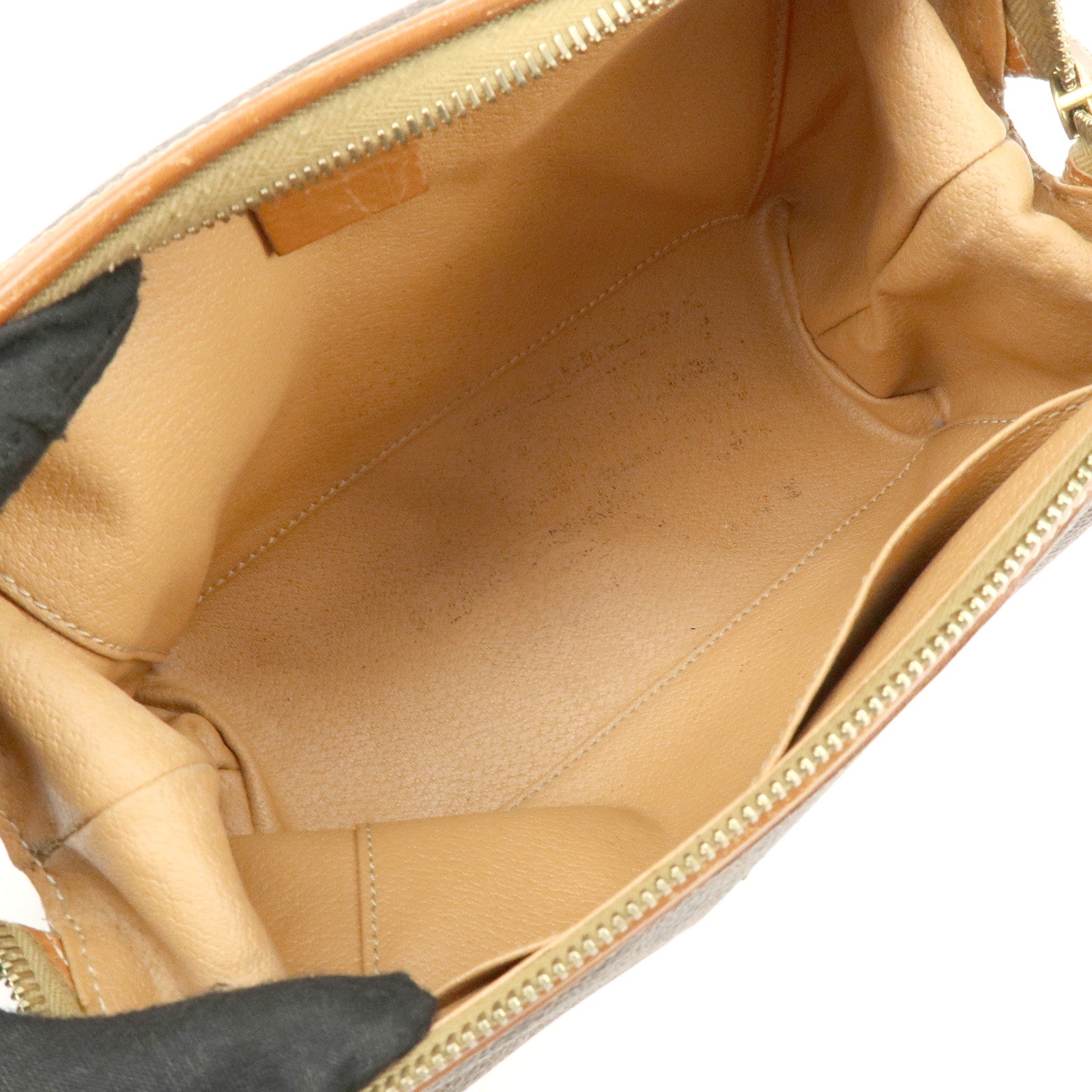 CELINE Macadam PVC Leather Pouch Cosmetic Pouch Brown