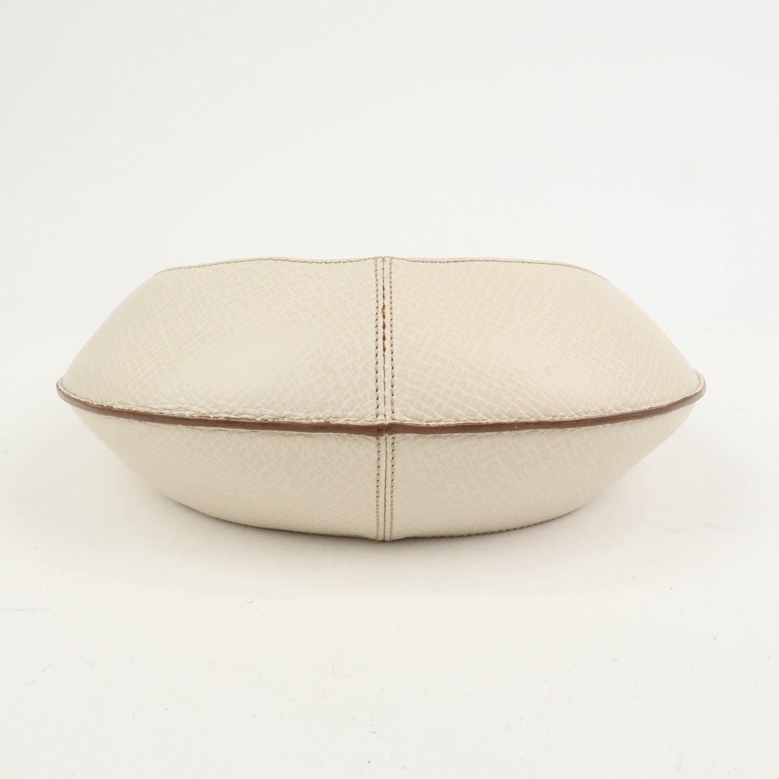 LOEWE Logo Leather 2Way Shoulder Bag Hand Bag Ivory