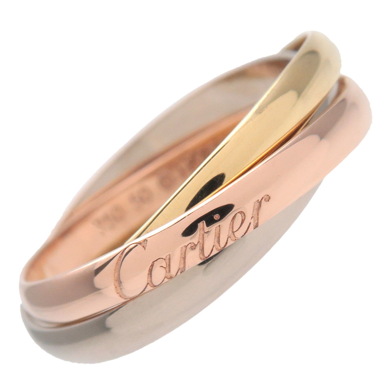 Cartier Trinity Ring SM #50 K18 750YG/WG/PG Gold US5.5 EU50 HK12