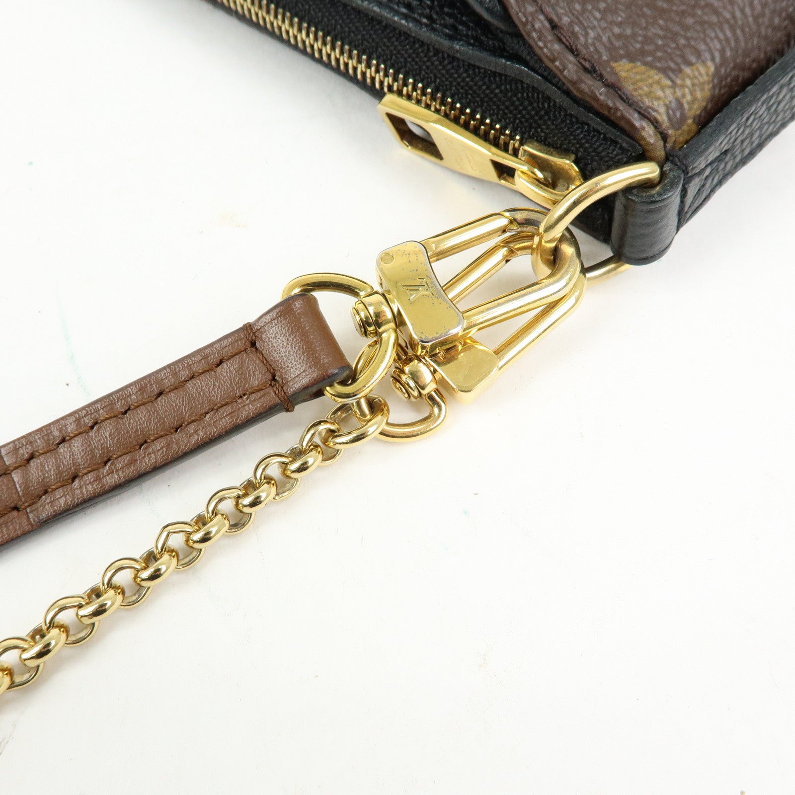 Louis Vuitton Monogram Pallas Clutch 2Way Shoulder Bag Noir M41639