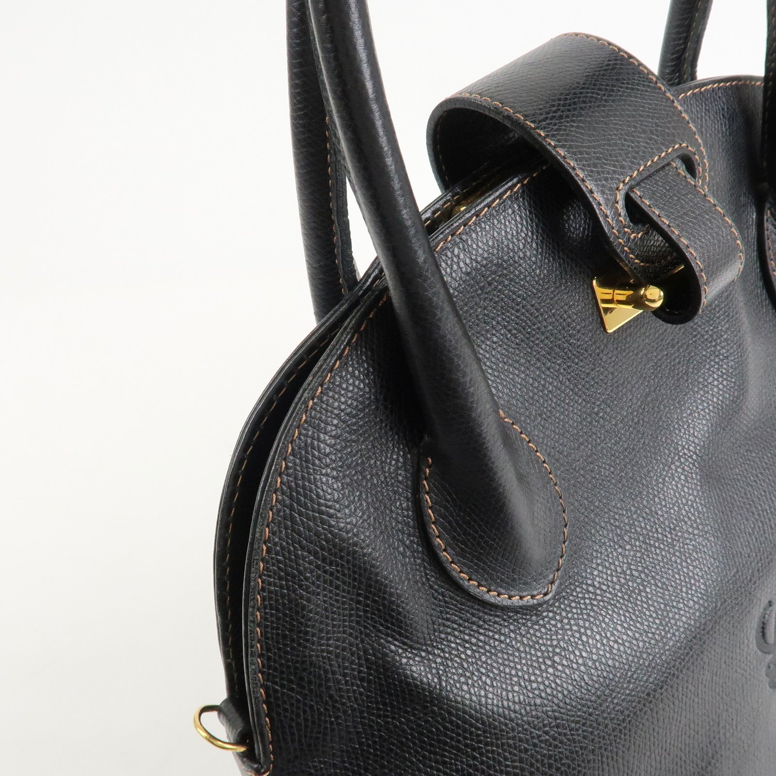LOEWE Anagram Leather 2WAY Bag Shoulder bag Hand Bag Black