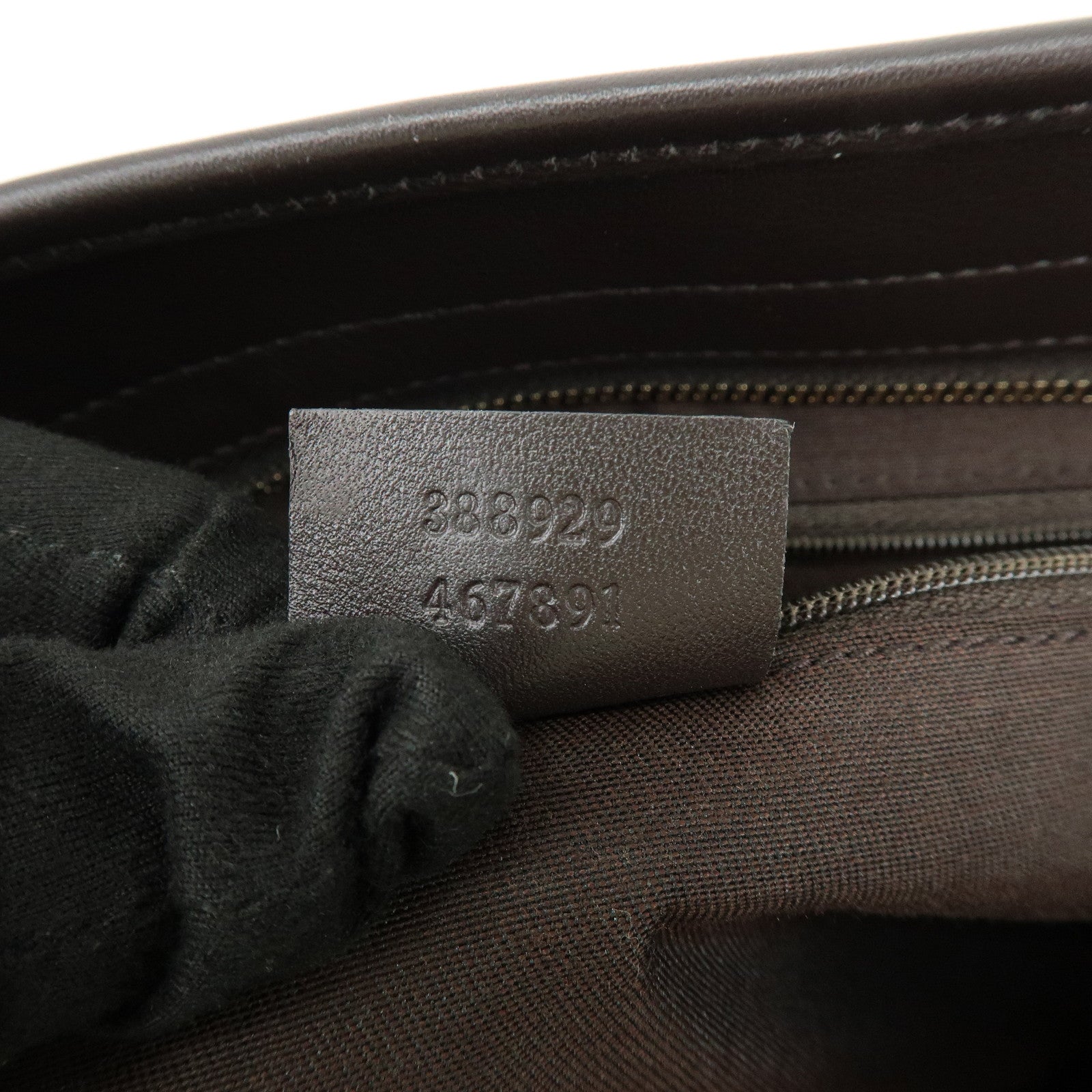 GUCCI GG Canvas Leather 2Way Tote Bag Hand Bag Brown 388929