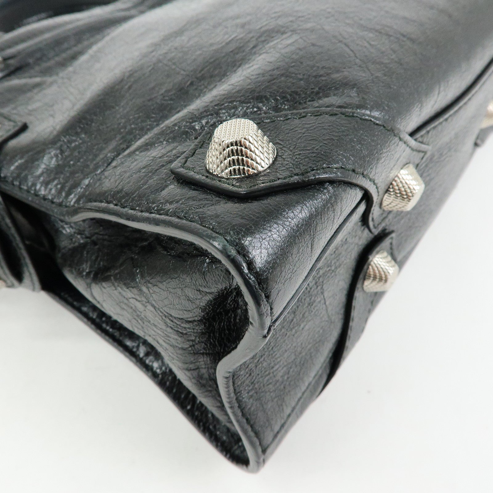 BALENCIAGA Padlock All Afternoon Mute City 2Way Bag Black 443698