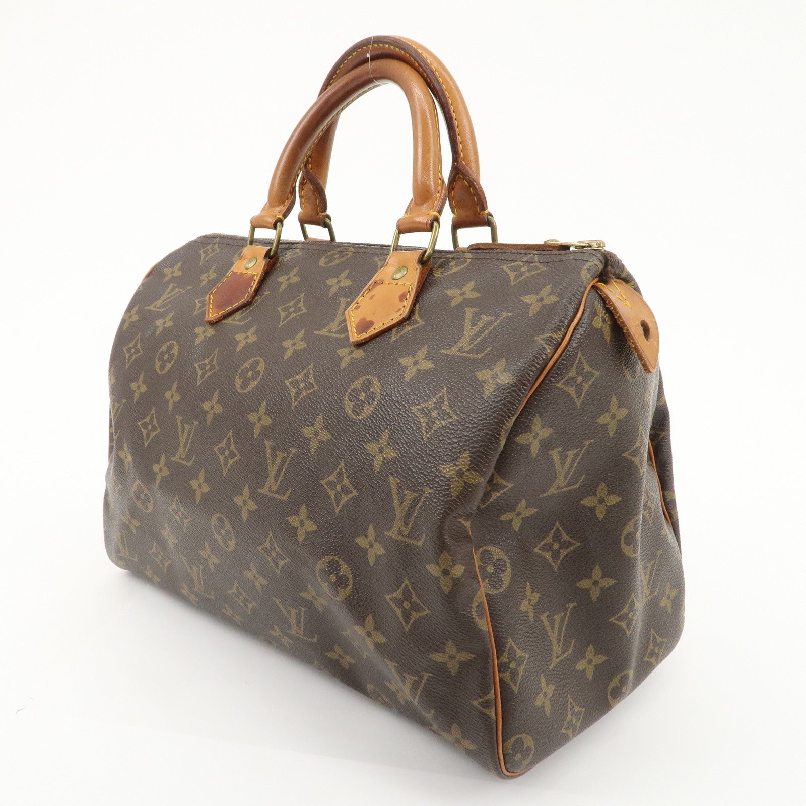 Louis Vuitton Monogram Speedy 30 Hand Bag Boston Bag Brown M41526 Used