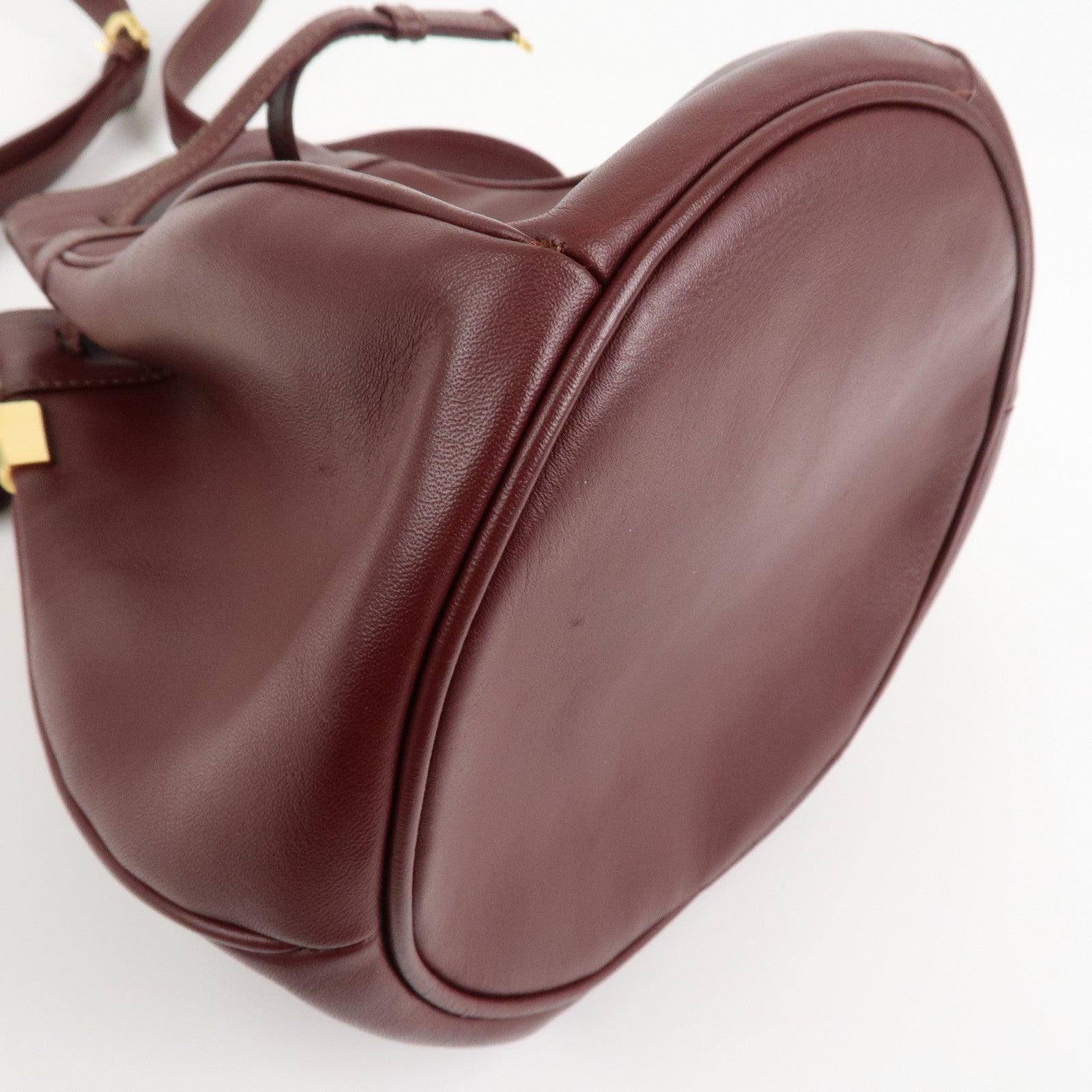 Cartier Must Line Calf Leather Shoulder Bag Bordeaux