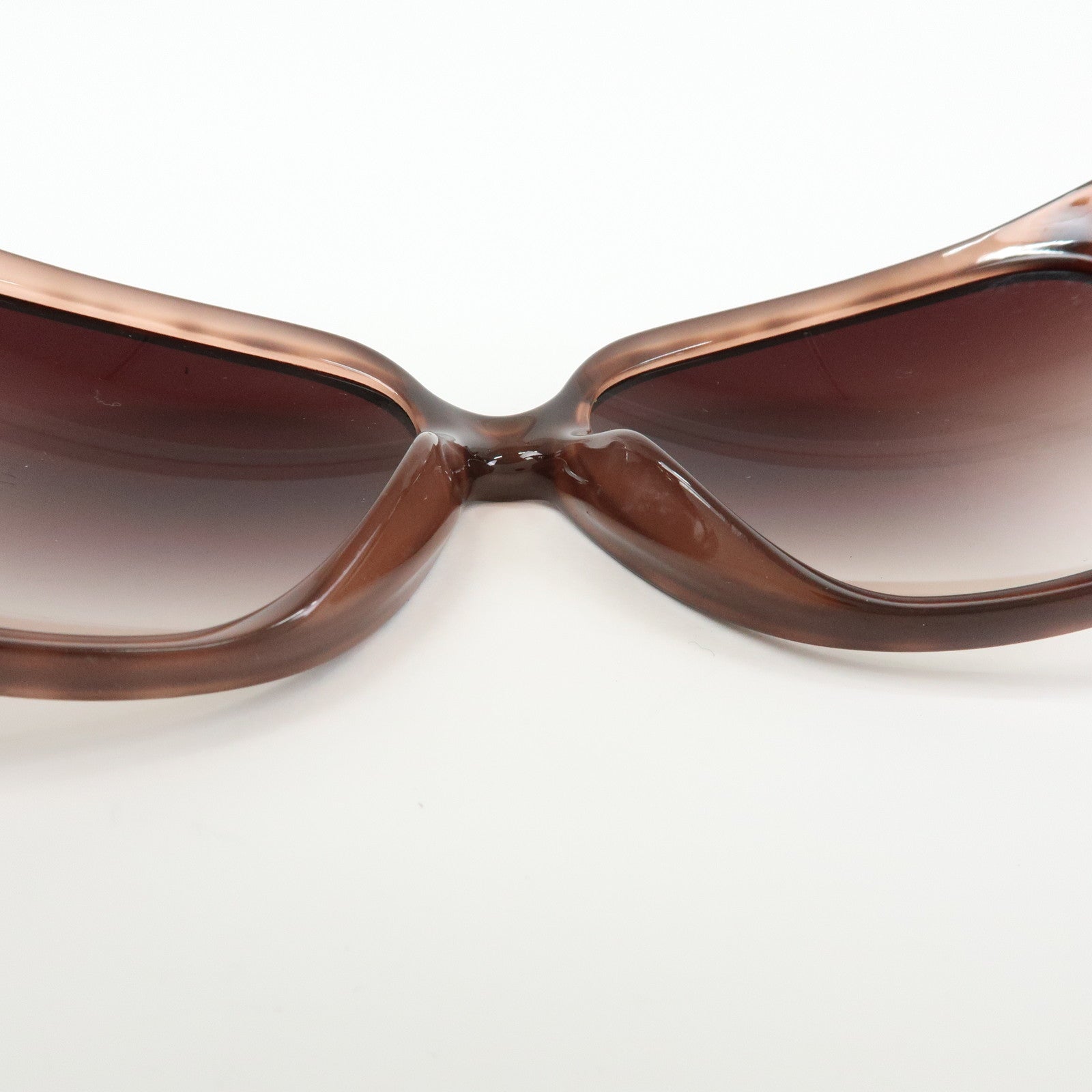 GUCCI Crest Plastic Sunglasses Heart Brown GG3067