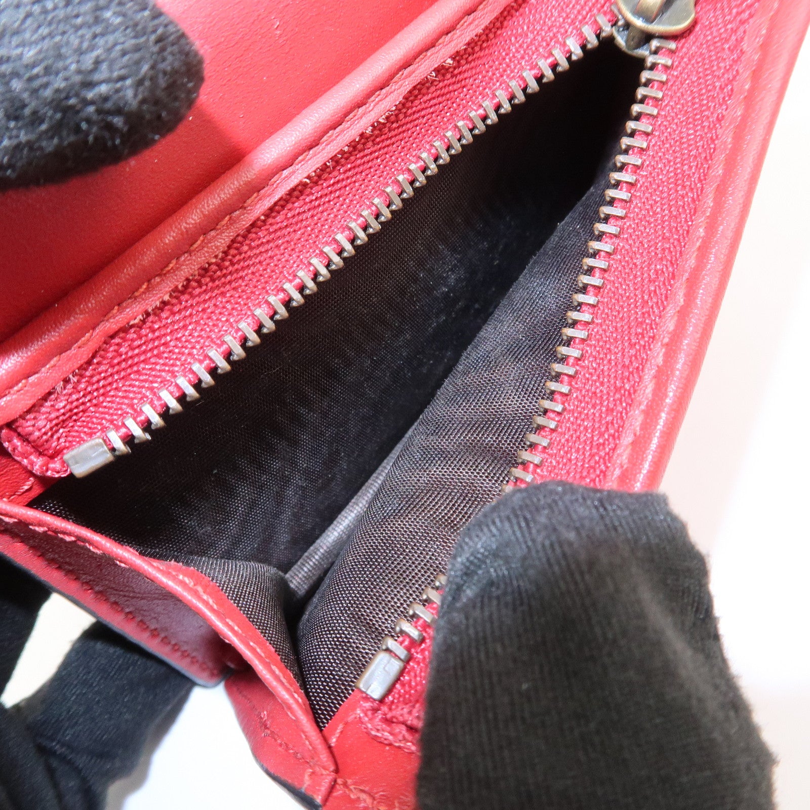 GUCCI Interlocking G GG Supreme Cherry Compact Wallet Beige 476050