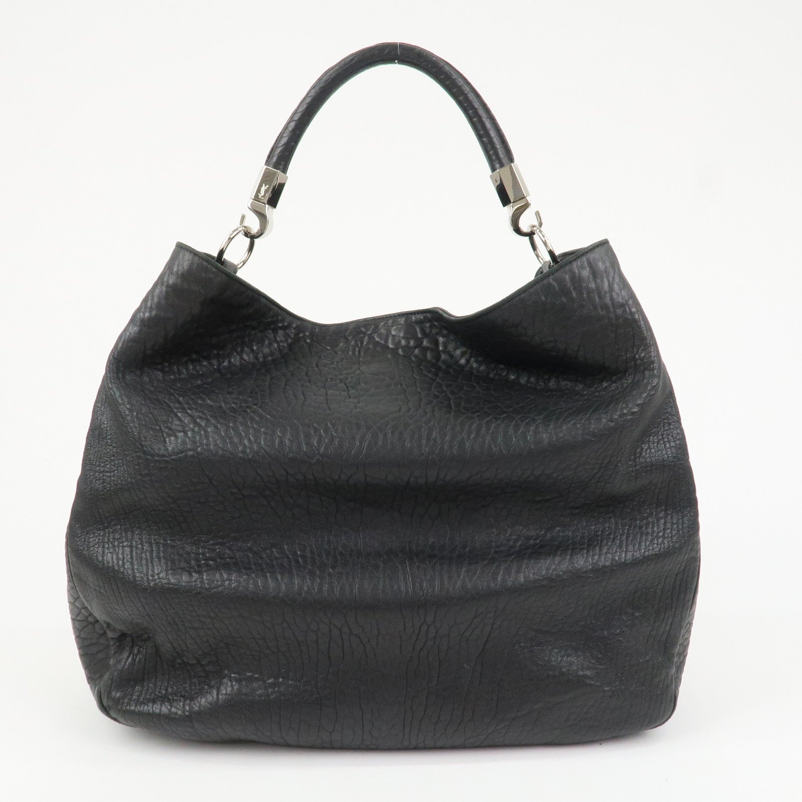 SAINT LAURENT PARIS Leather Shoulder Bag Hand Bag Black 228840
