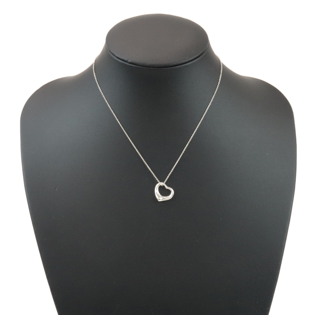 Tiffany & Co Open Heart Necklace 16MM SV925 Silver