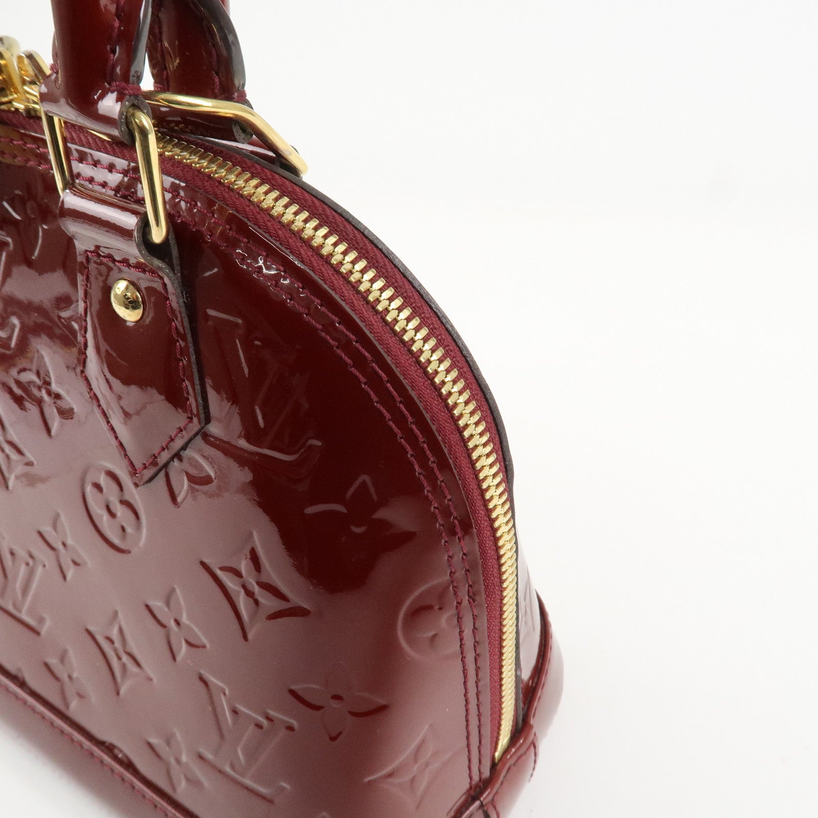 Louis Vuitton Monogram Vernis Alma BB Hand Bag Griotte M90231 Used