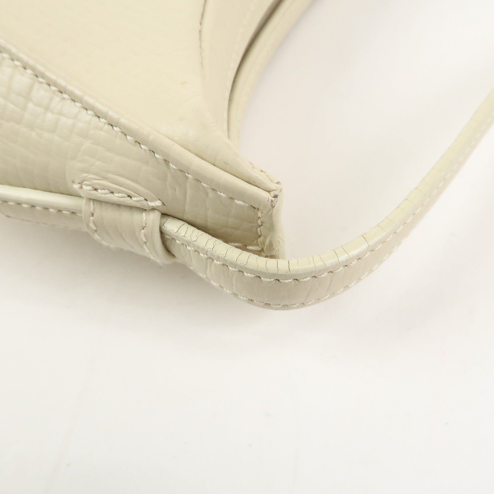 LOEWE Leather Shoulder Bag Hand Bag Ivory