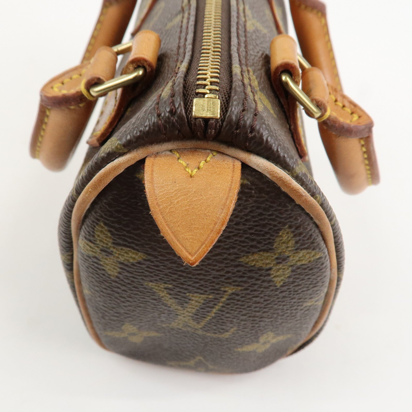 Louis Vuitton Monogram Canvas Mini Speedy Hand Bag Brown M41534 Used