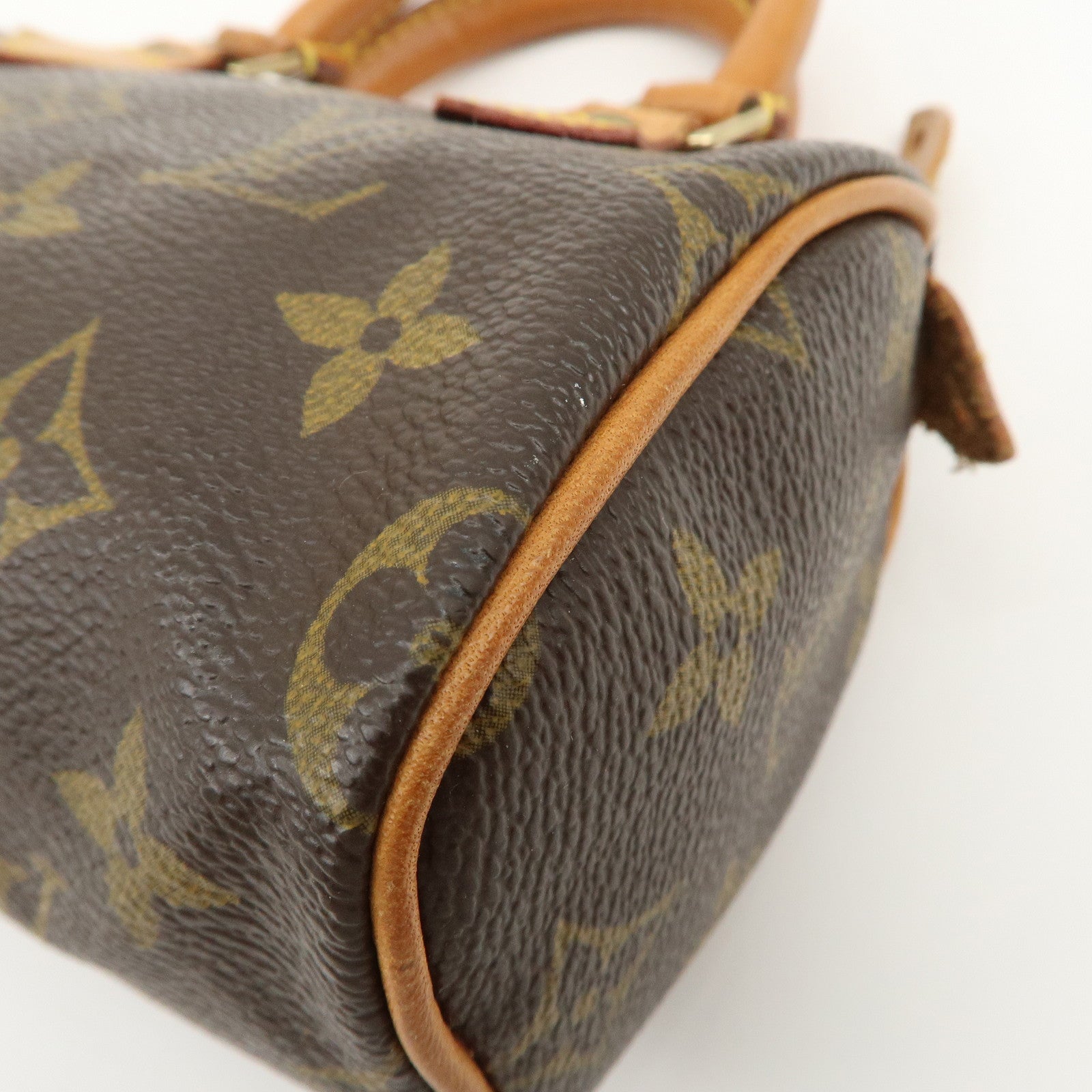 Louis Vuitton Monogram Mini Speedy Hand Bag Boston Bag Brown M41534
