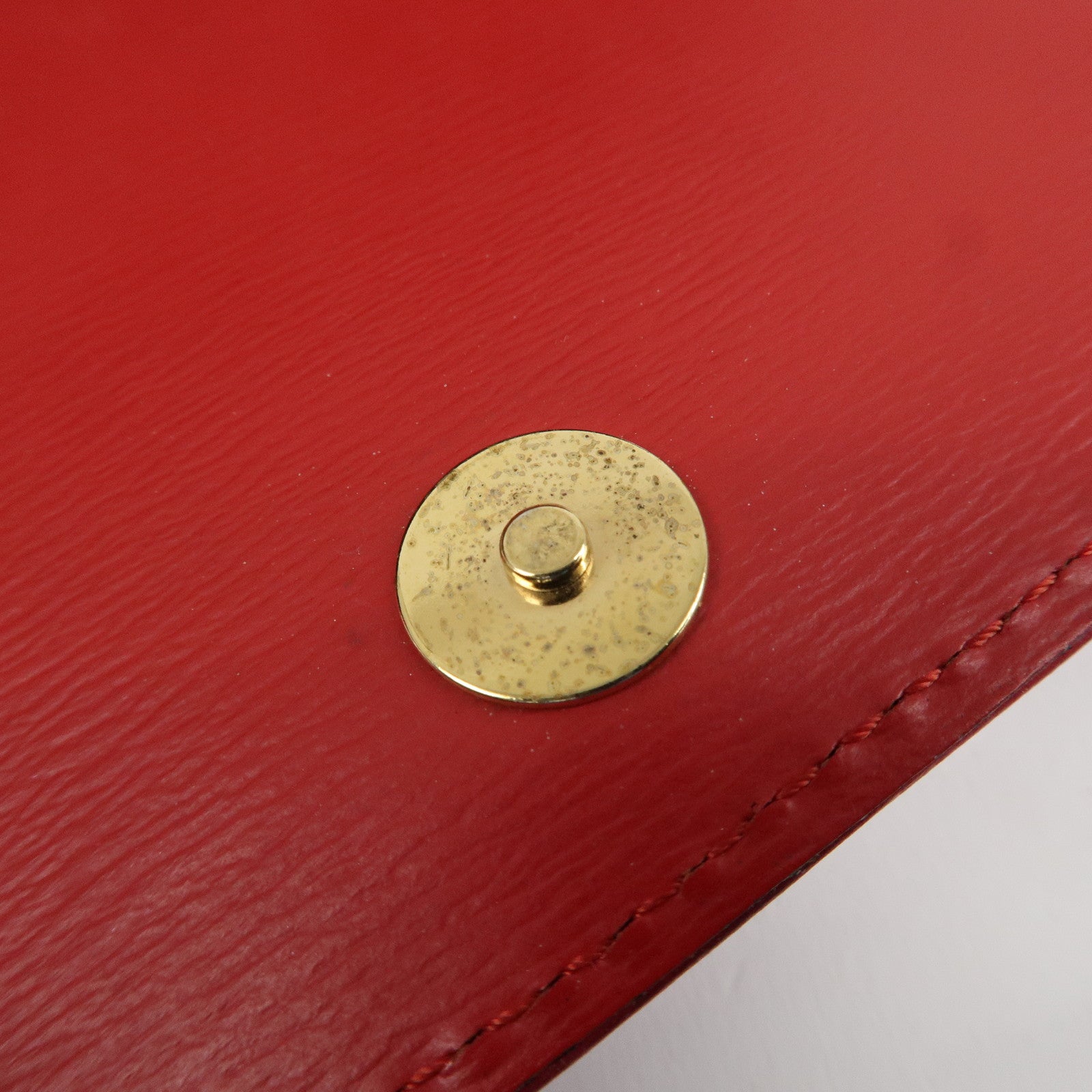 Louis Vuitton Epi Leather Buci Shoulder Bag Castilian Red M52207 Used