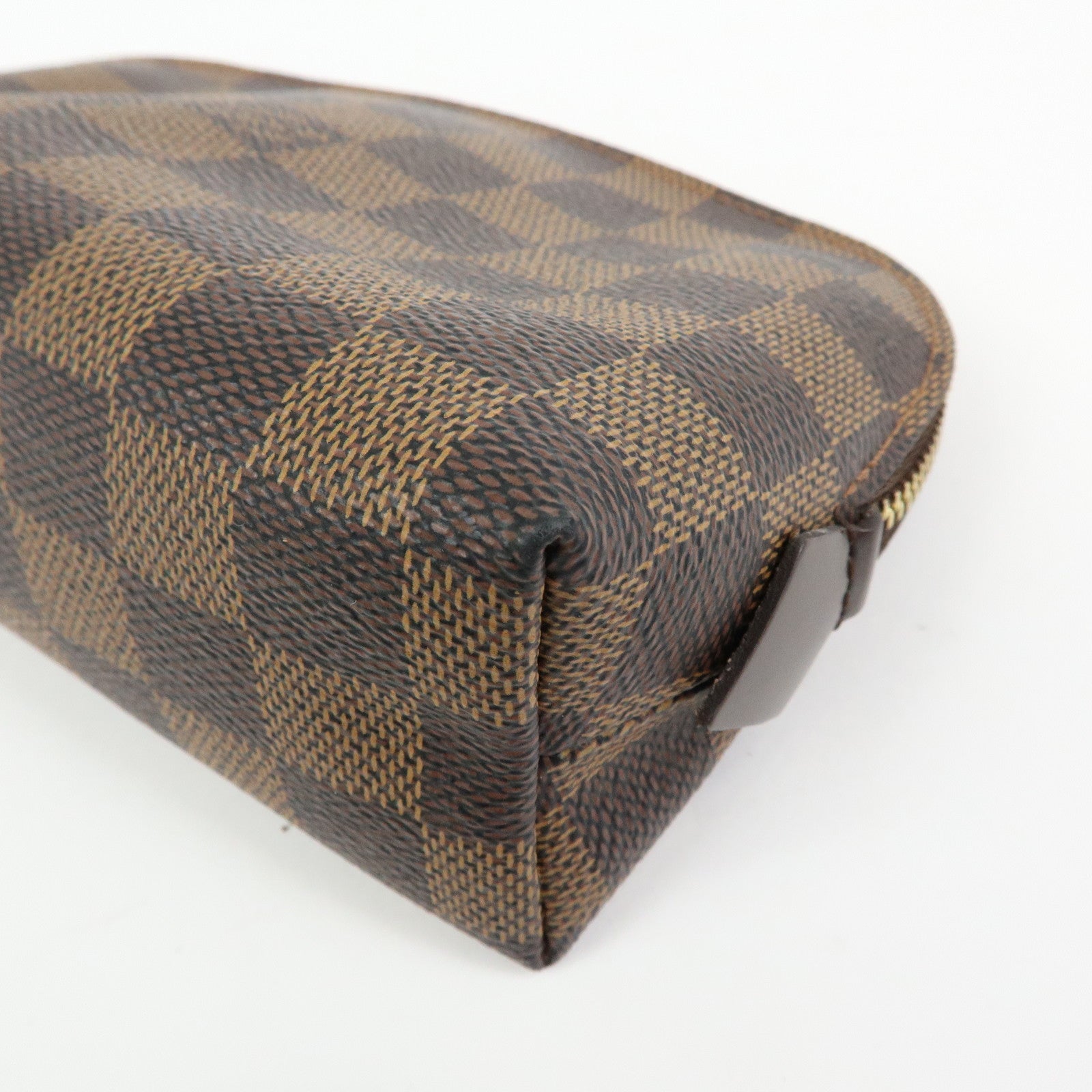 Louis Vuitton Damier Pochette Cosmetic PM Pouch Brown N47516