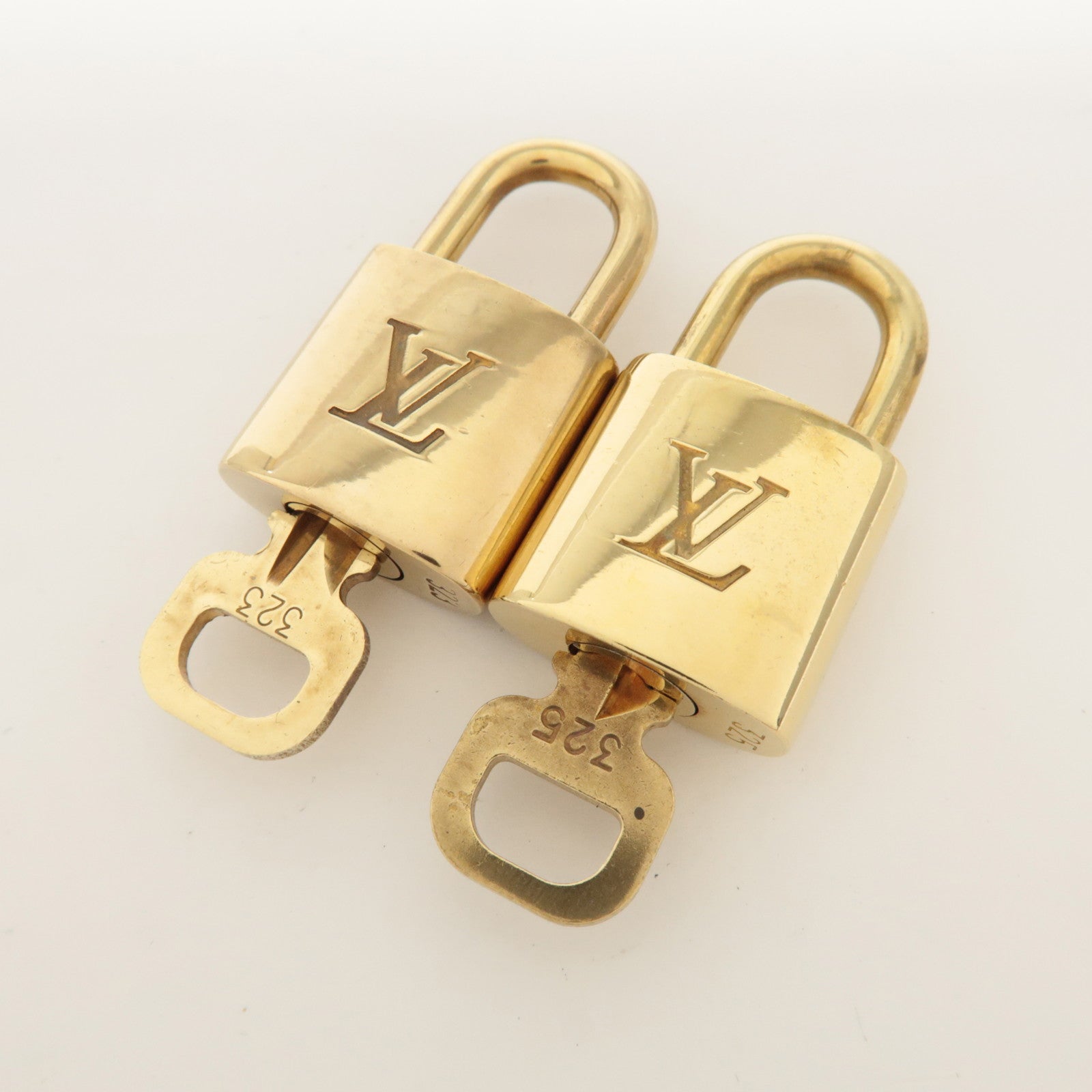 Louis Vuitton Set of 10 Lock & Key Cadena Key Lock Metal Gold Used