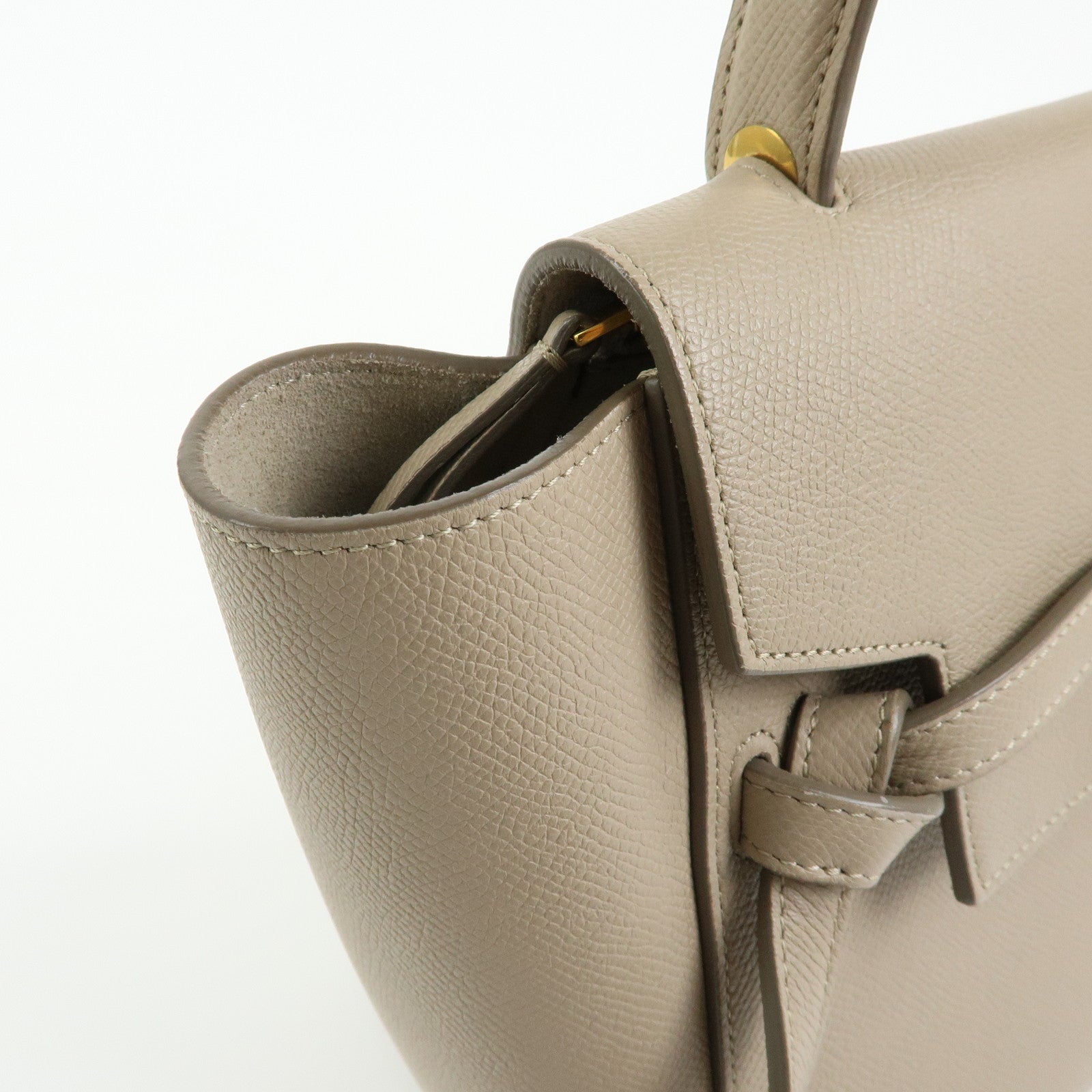 CELINE Belt Bag Leather 2Way Bag Hand Bag Shoulder Bag Beige