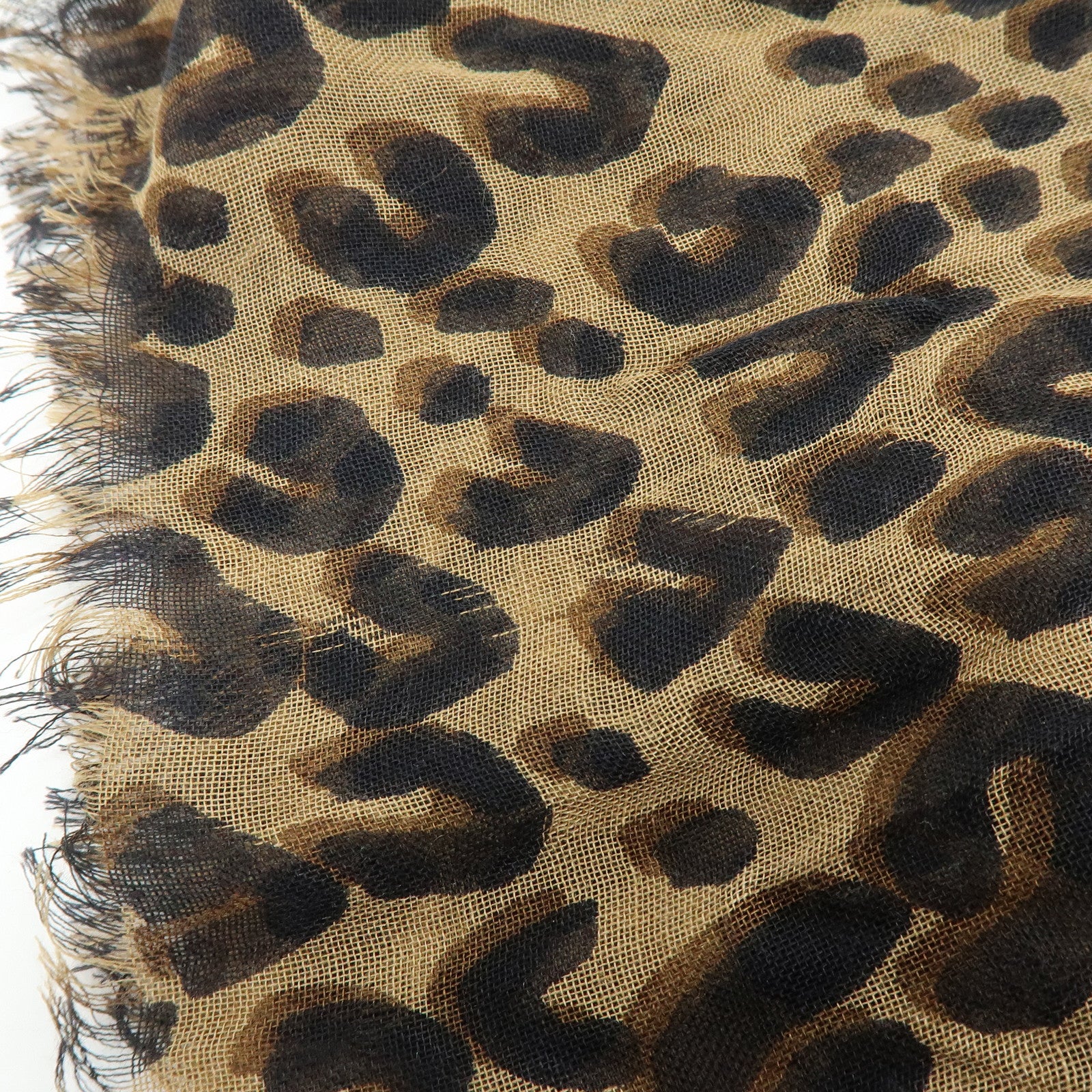 Louis Vuitton Etole Cashmere Silk Scarf Leopard Brown M72215