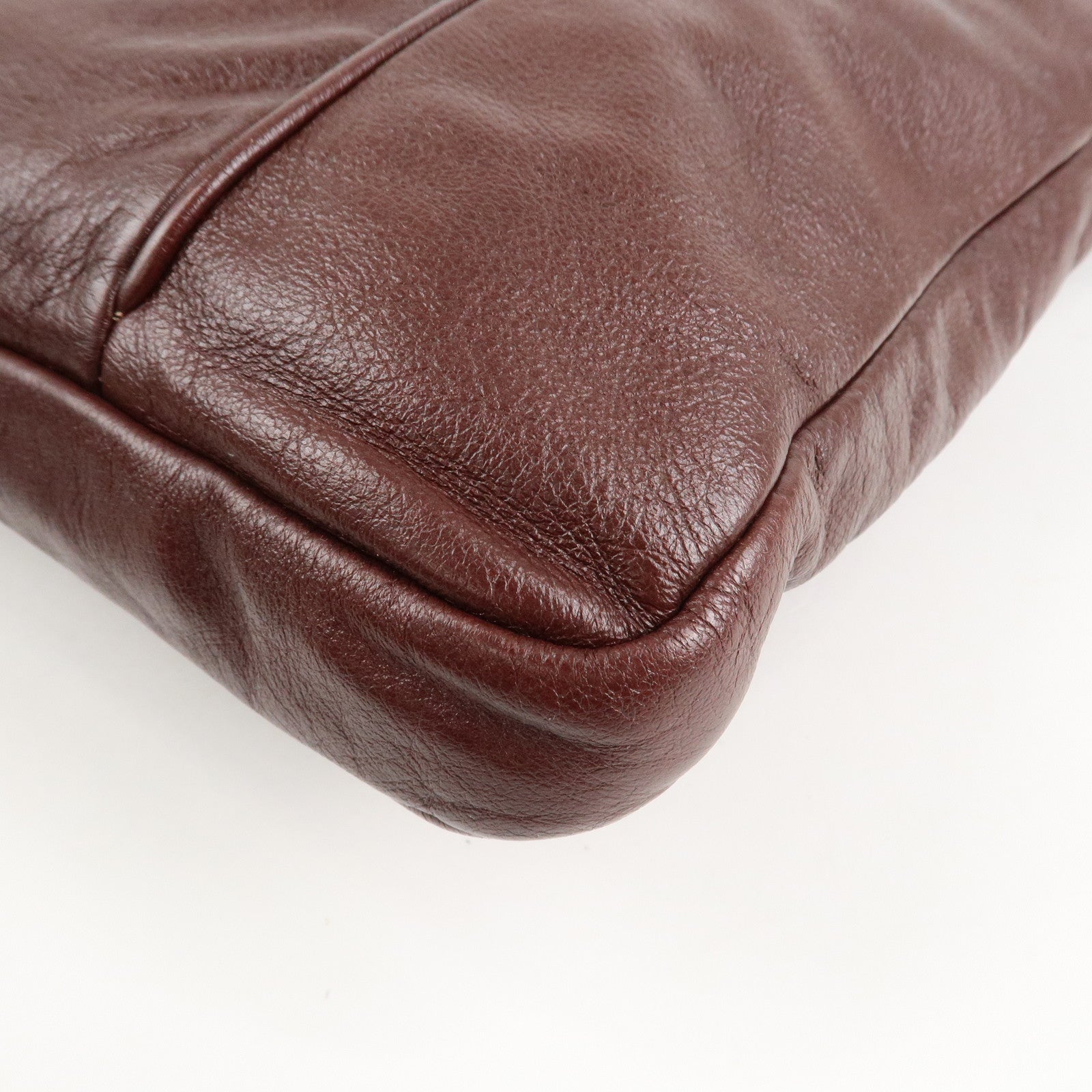 GUCCI Leather Shoulder Bag Crossbody Bag Bordeaux 190279 Used