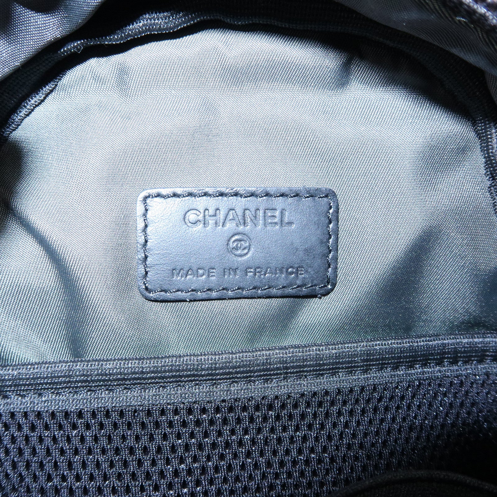 CHANEL COCO Mark Sports Line Canvas Shoulder Bag Black 8490254