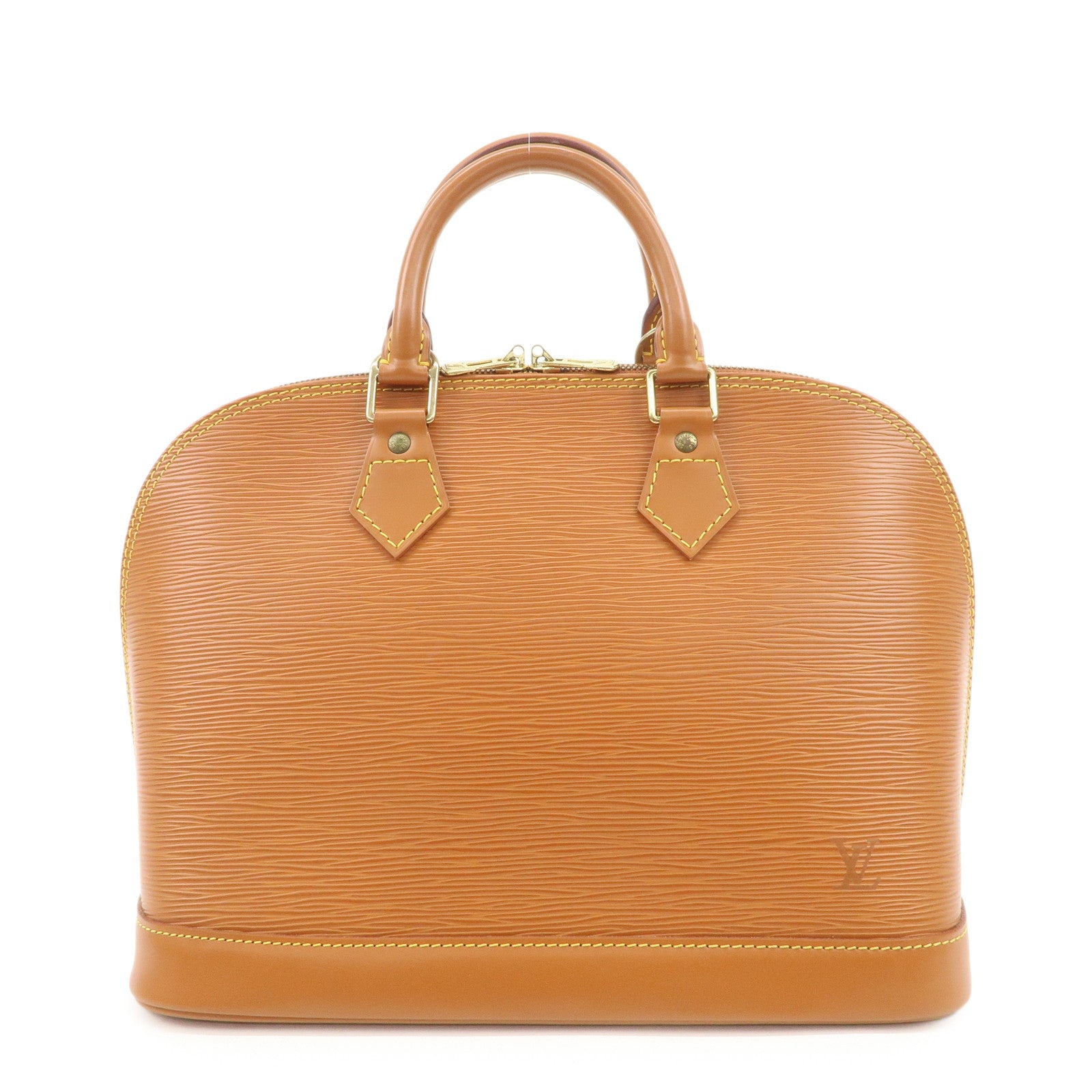 Louis Vuitton Epi Leather Alma PM Hand Bag Zipang Gold M52148