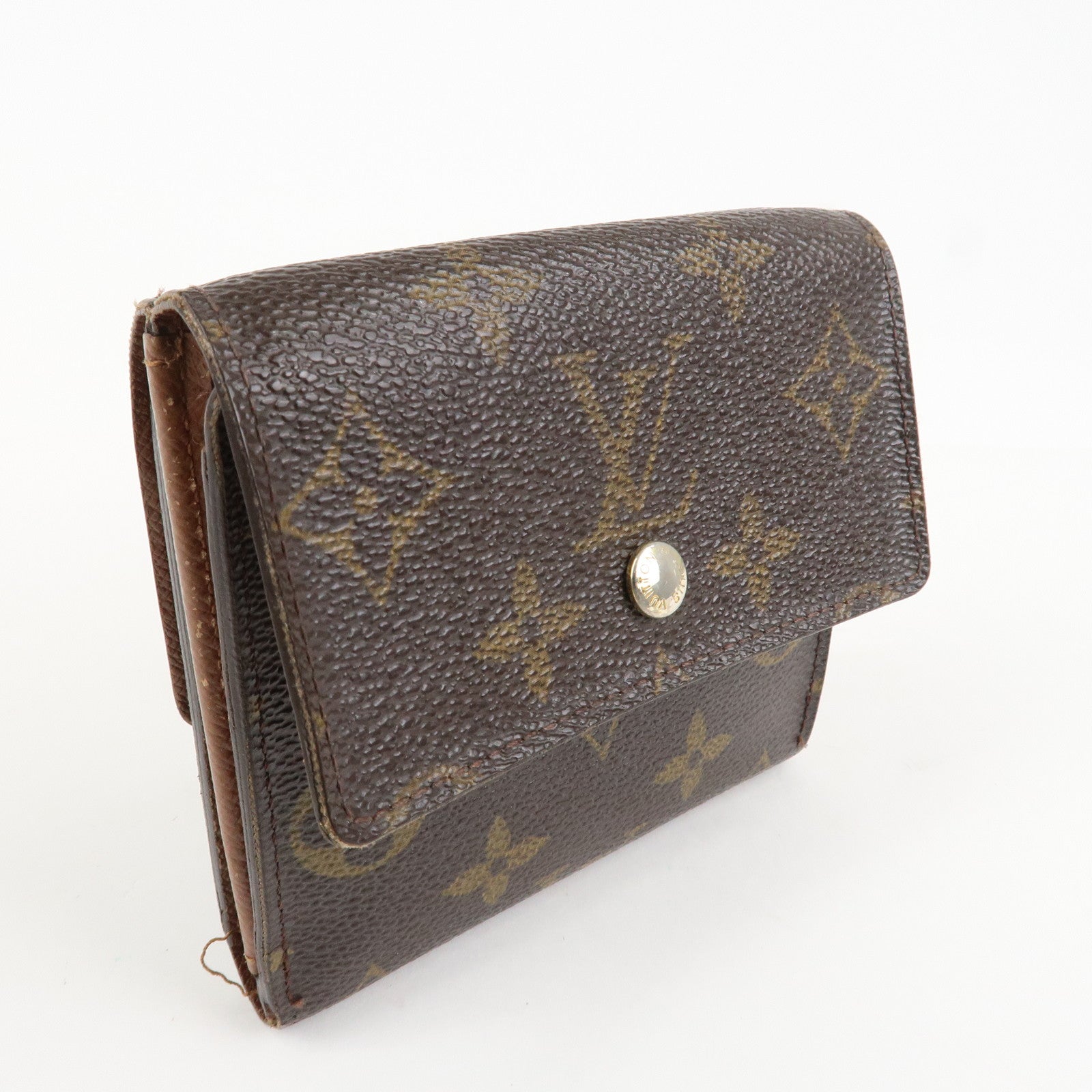 Louis Vuitton Monogram Porte Monnaie Billet Carte Credit M61652 Used