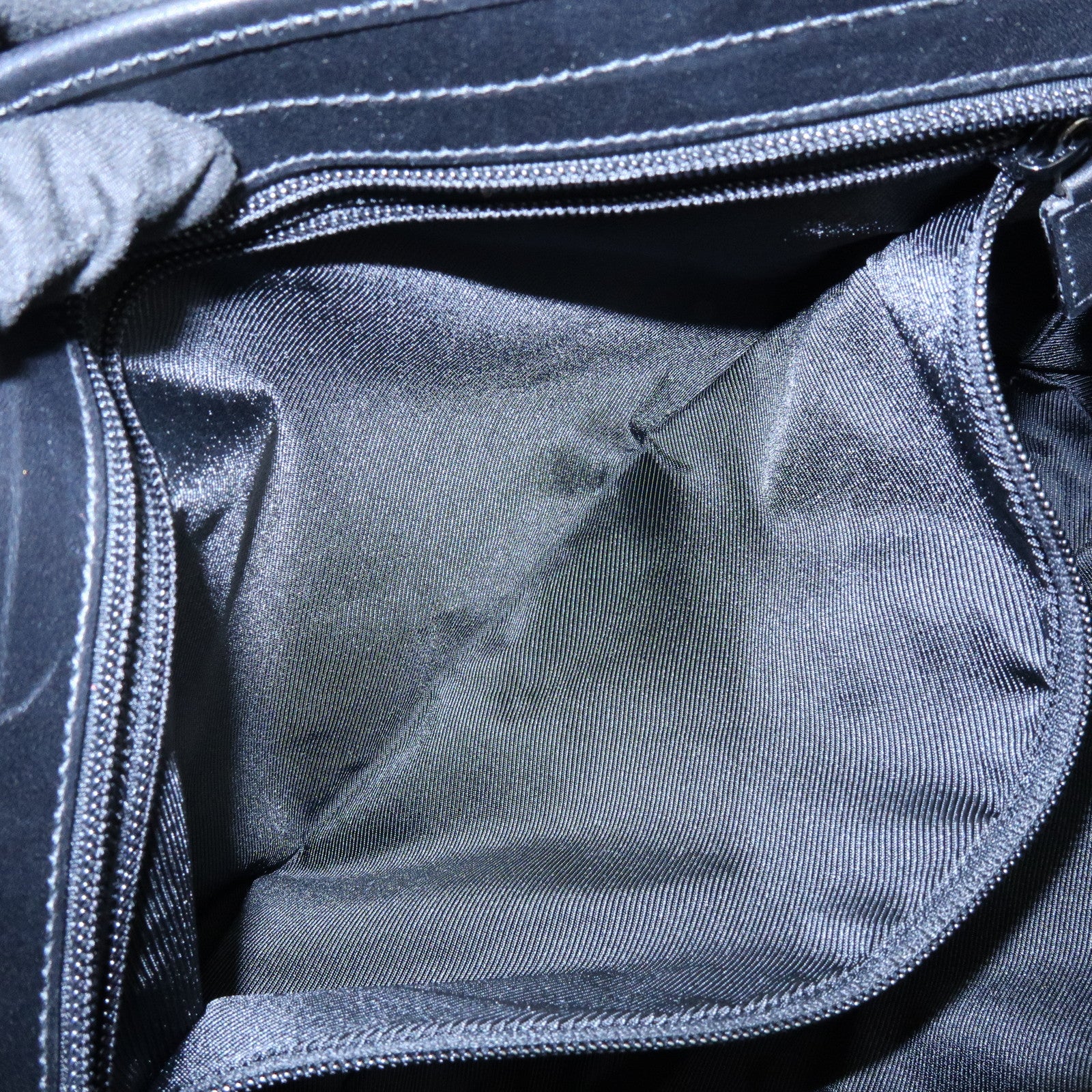 GUCCI GG Canvas Leather Tote Bag Shoulder Bag Black 34339