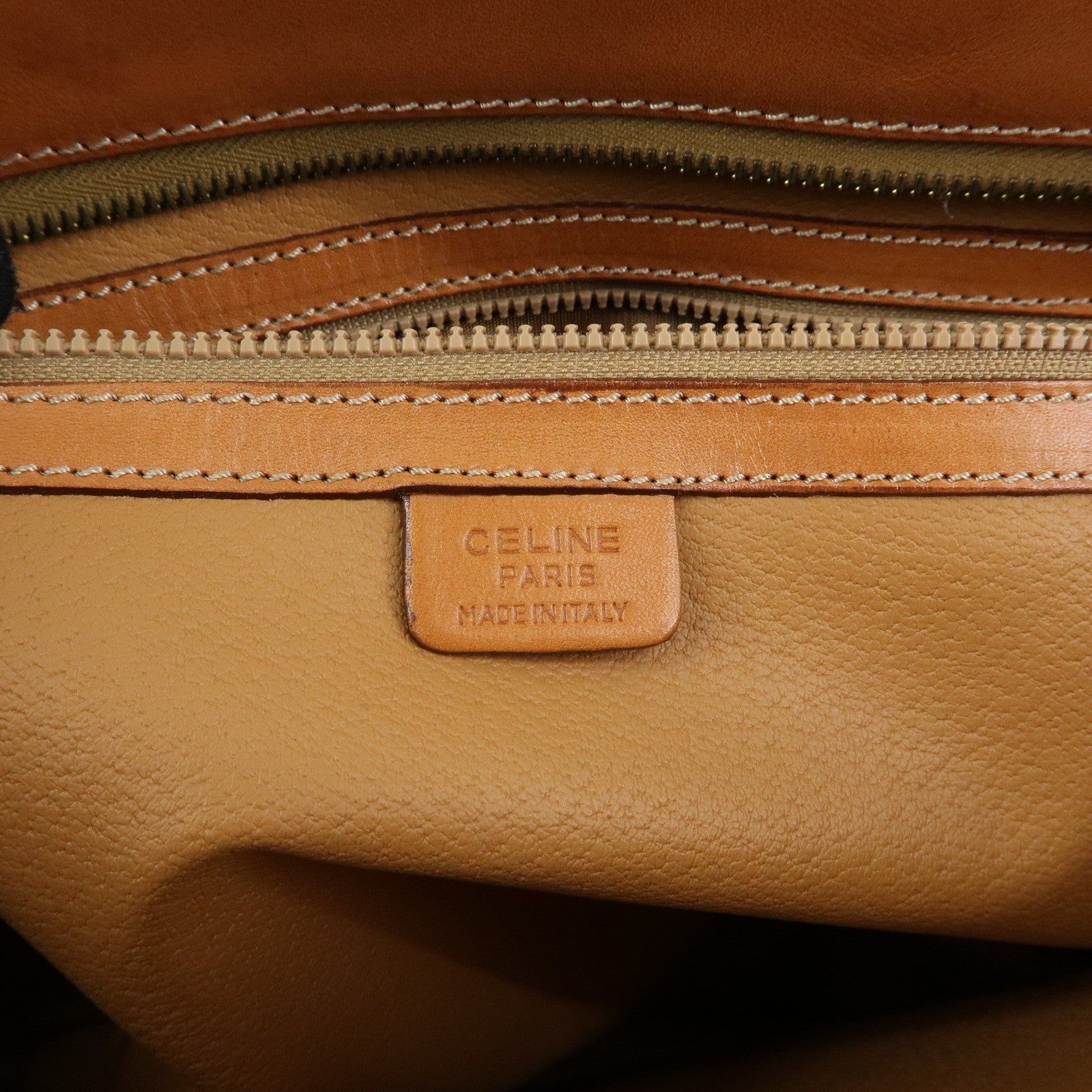 CELINE Macadam PVC Leather Tote Bag Shoulder Bag Brown