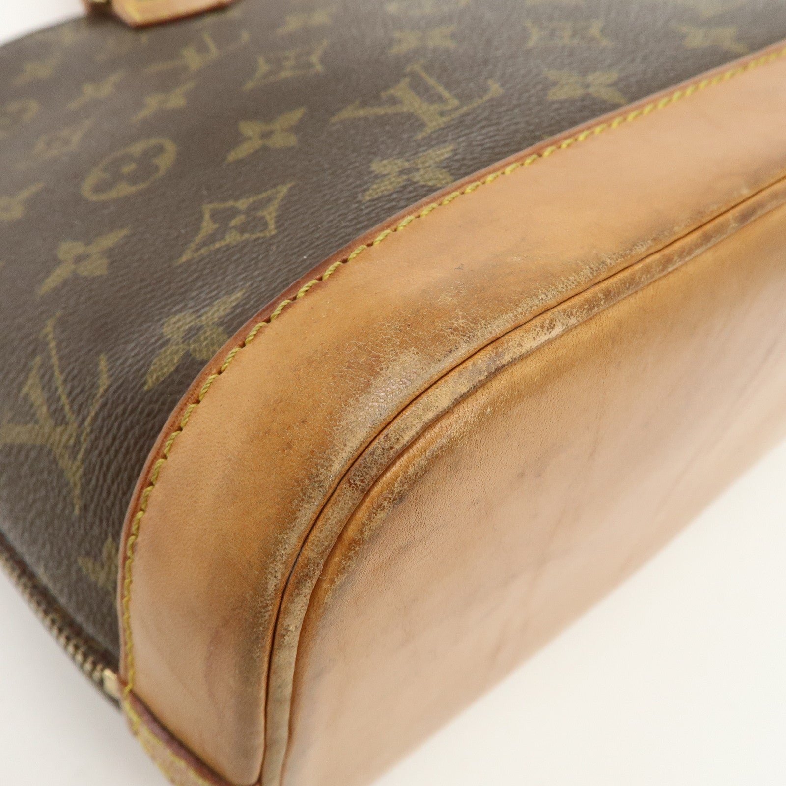 Louis Vuitton Monogram Alma Hand Bag Brown M51130 Used