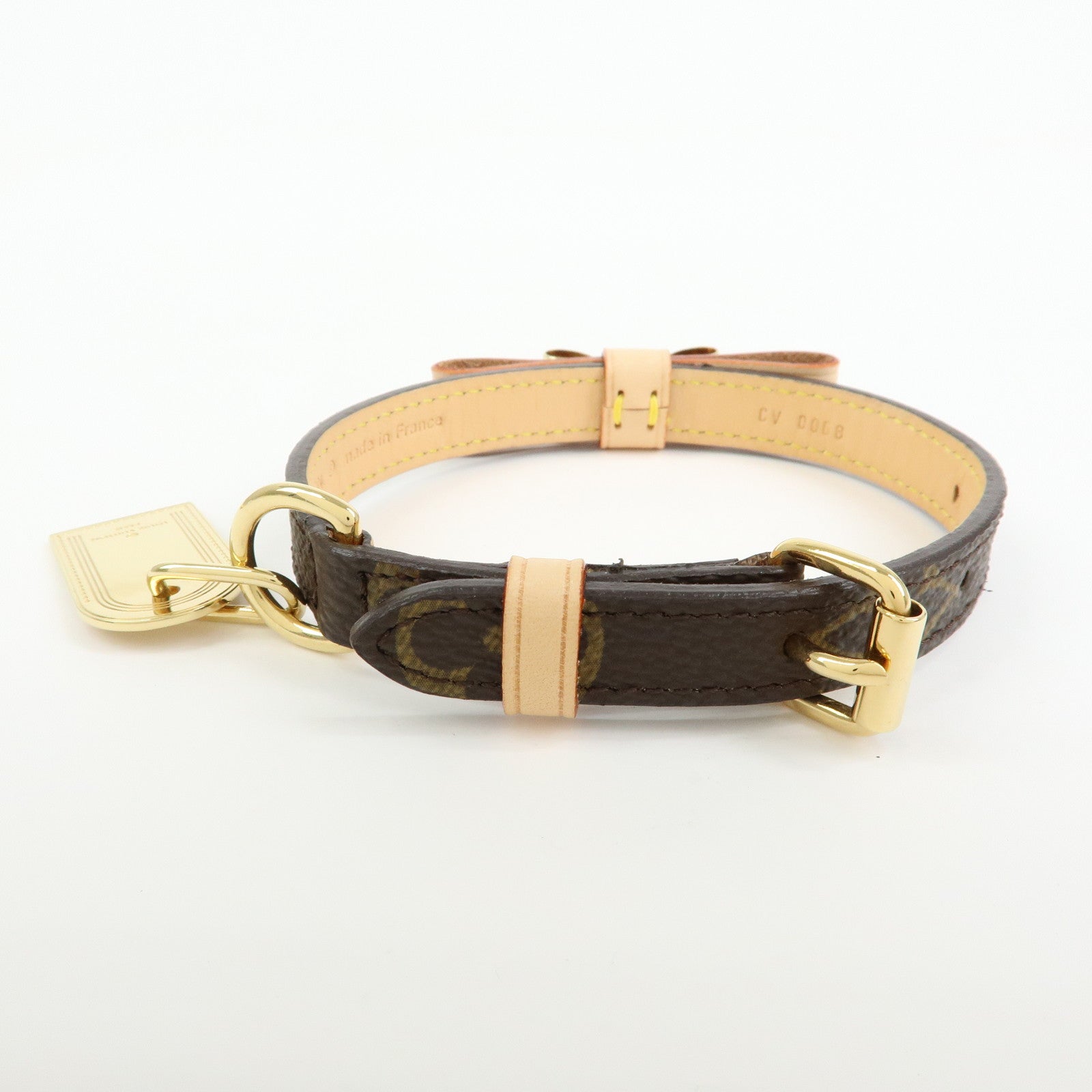 LOUIS VUITTON Monogram Canvas Collier Baxter Dog Collar M58073